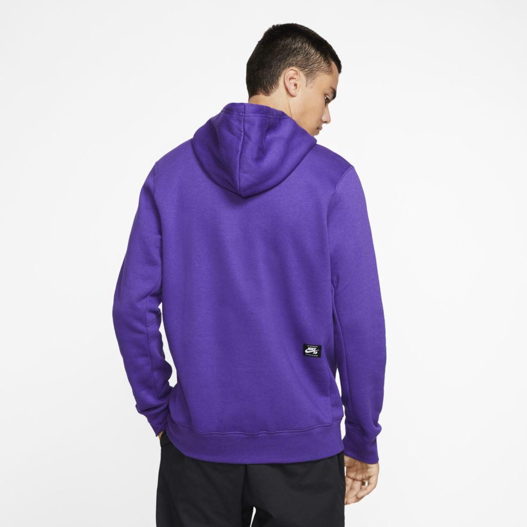 Nike Sb Icon Pullover Skate Hoodie in Purple for Men | Lyst