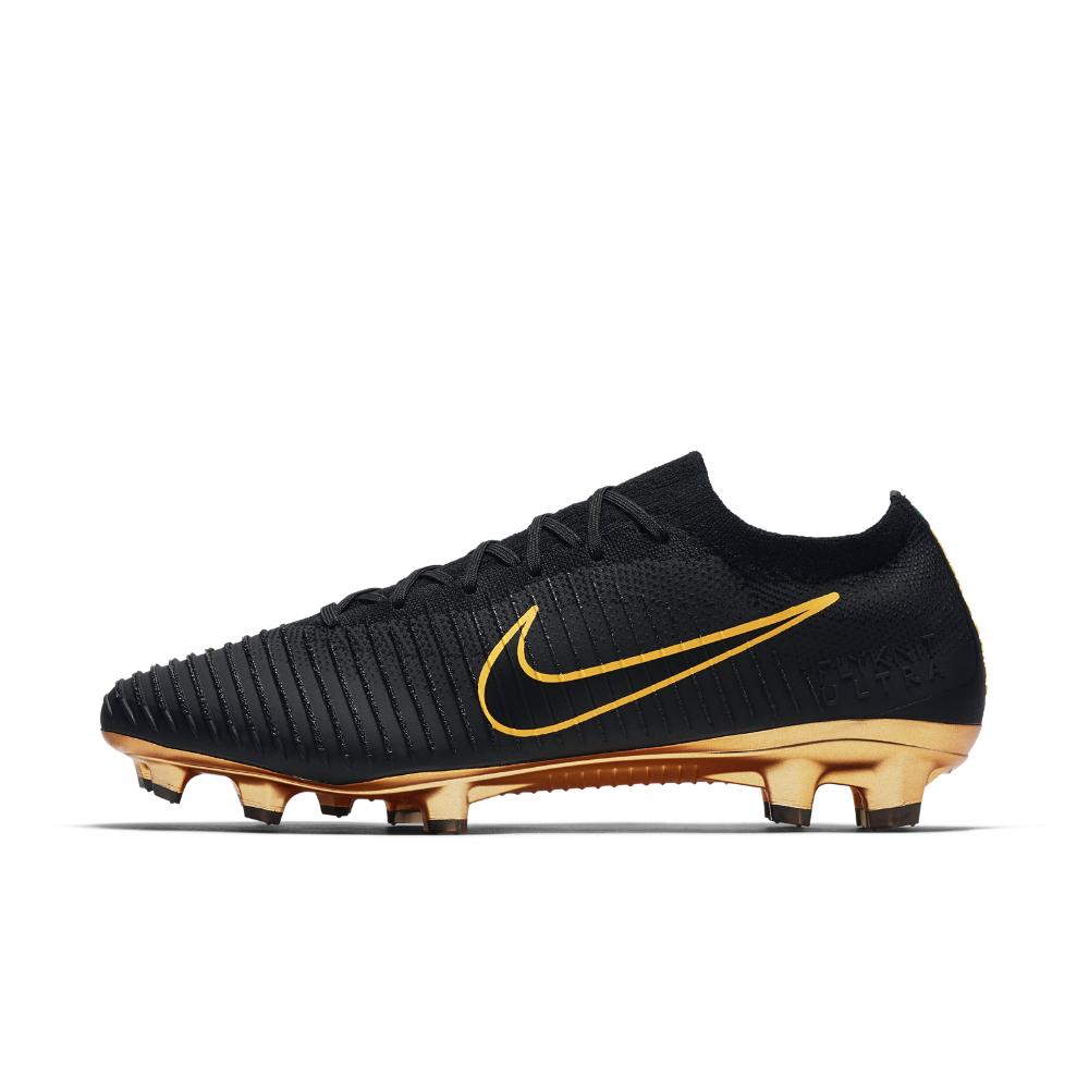 nike mercurial flyknit ultra black gold