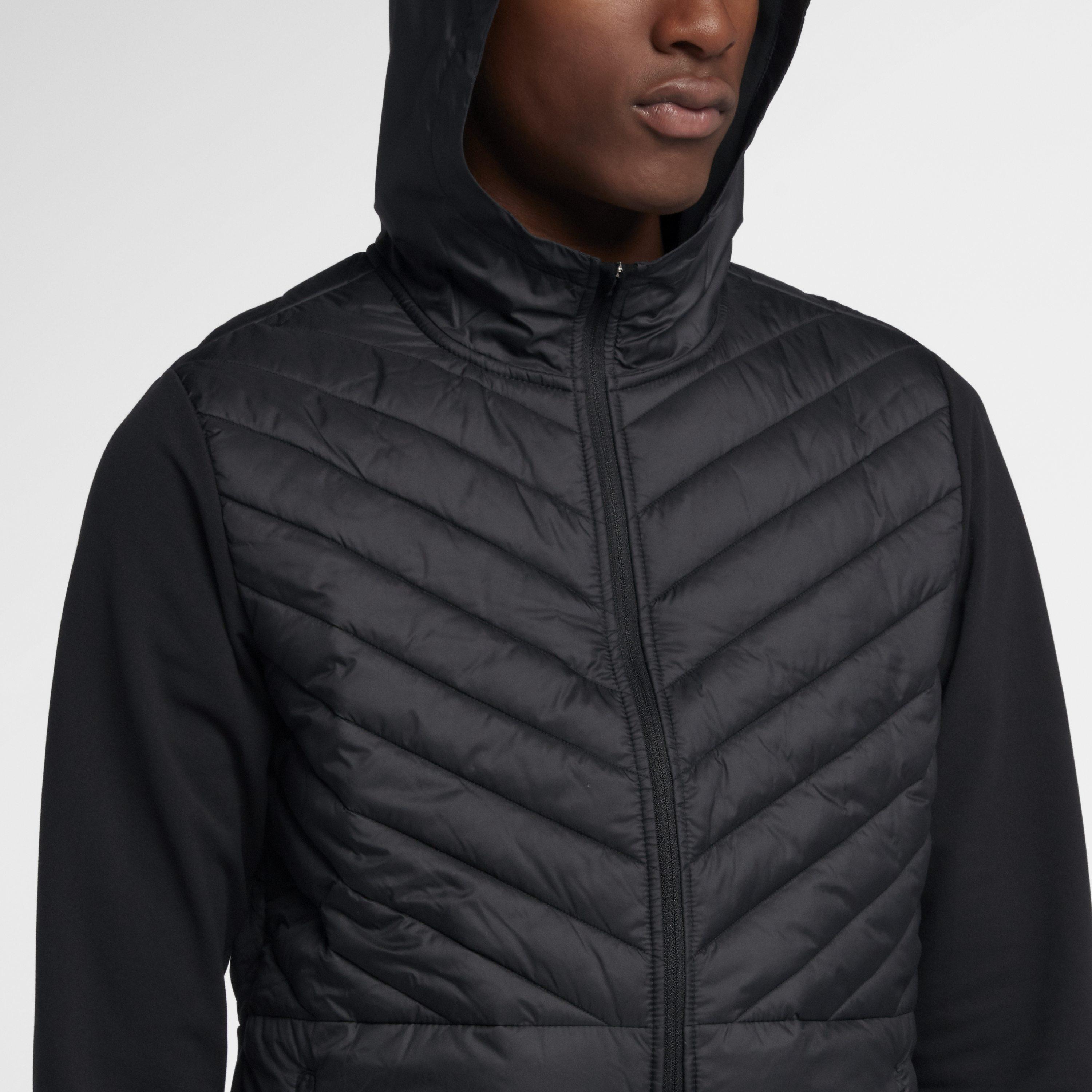 Nike Aerolayer Hooded Running Jacket in Black for Men Lyst UK