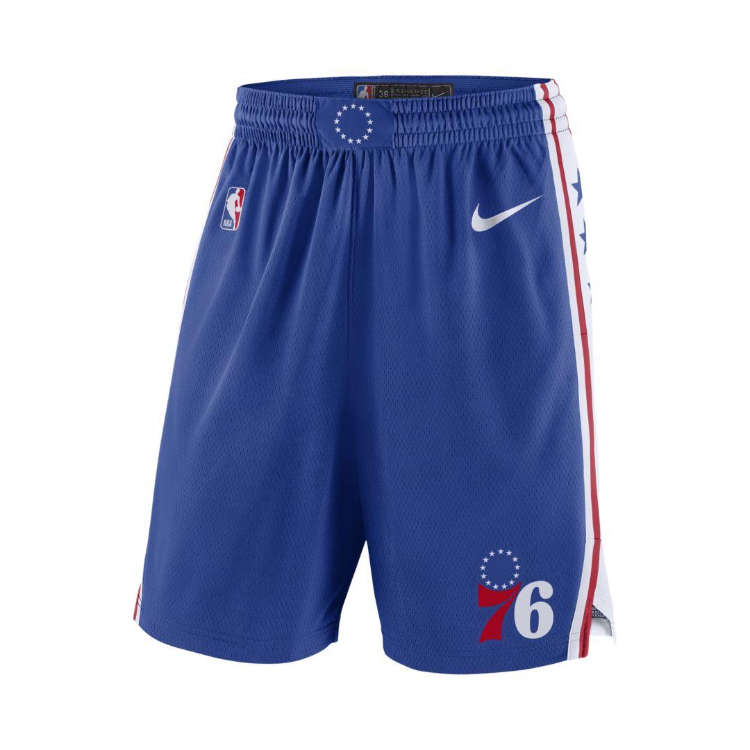 Nike Philadelphia 76ers Icon Edition Swingman Nba Shorts in Blue for ...