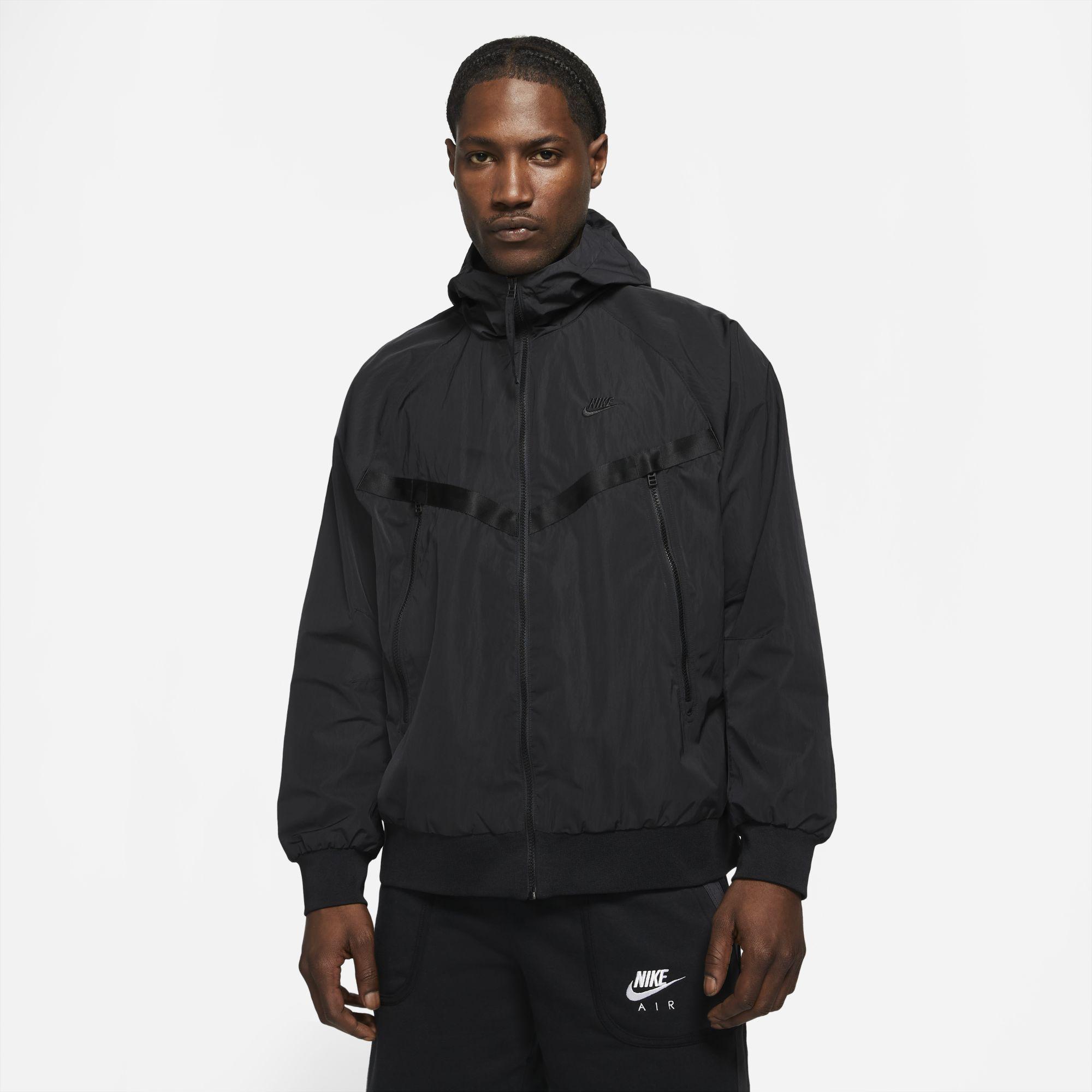 Nike Sportswear Premium Essentials Unlined Hooded Windrunner Jacket in Black  for Men | Lyst