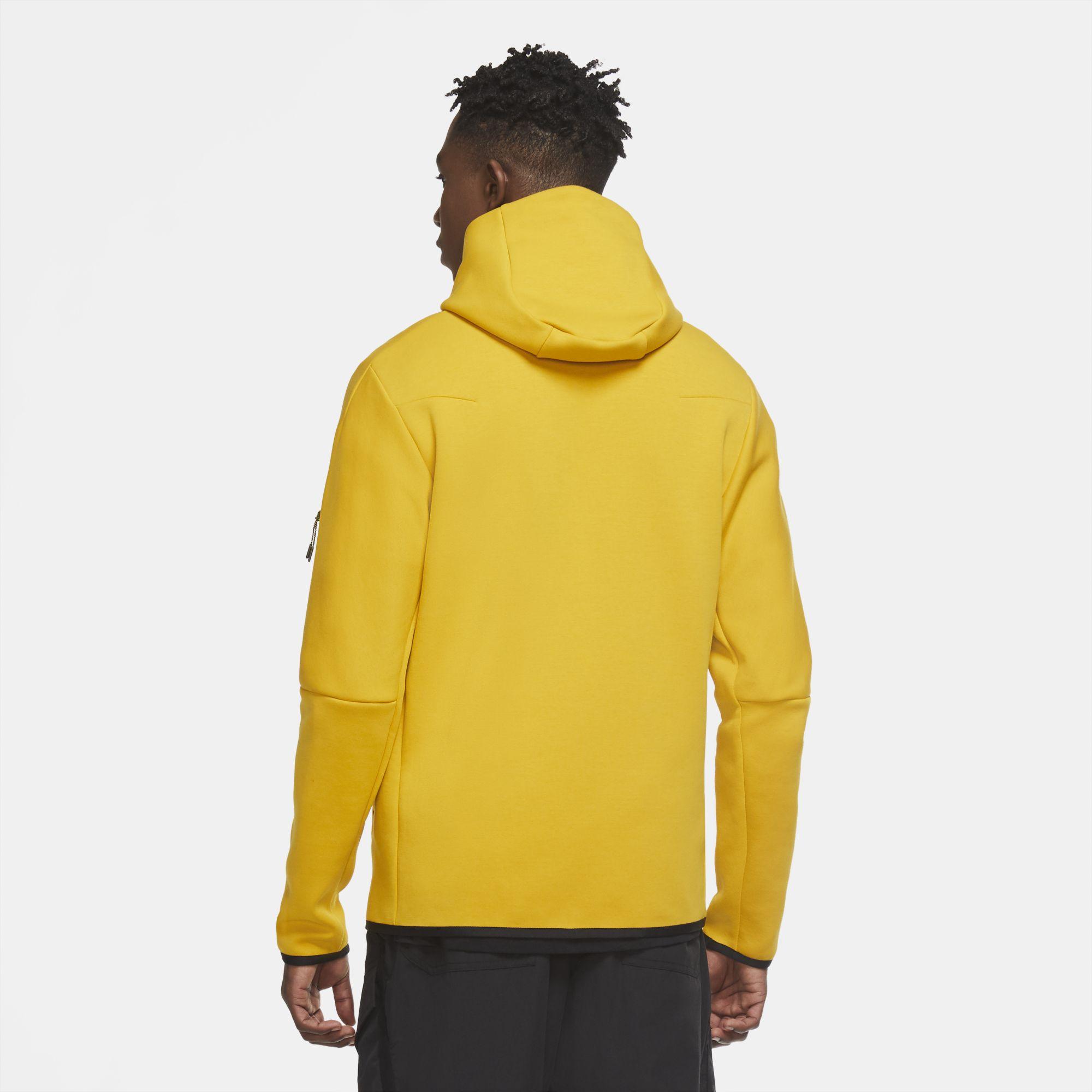 yellow tech fleece jacket