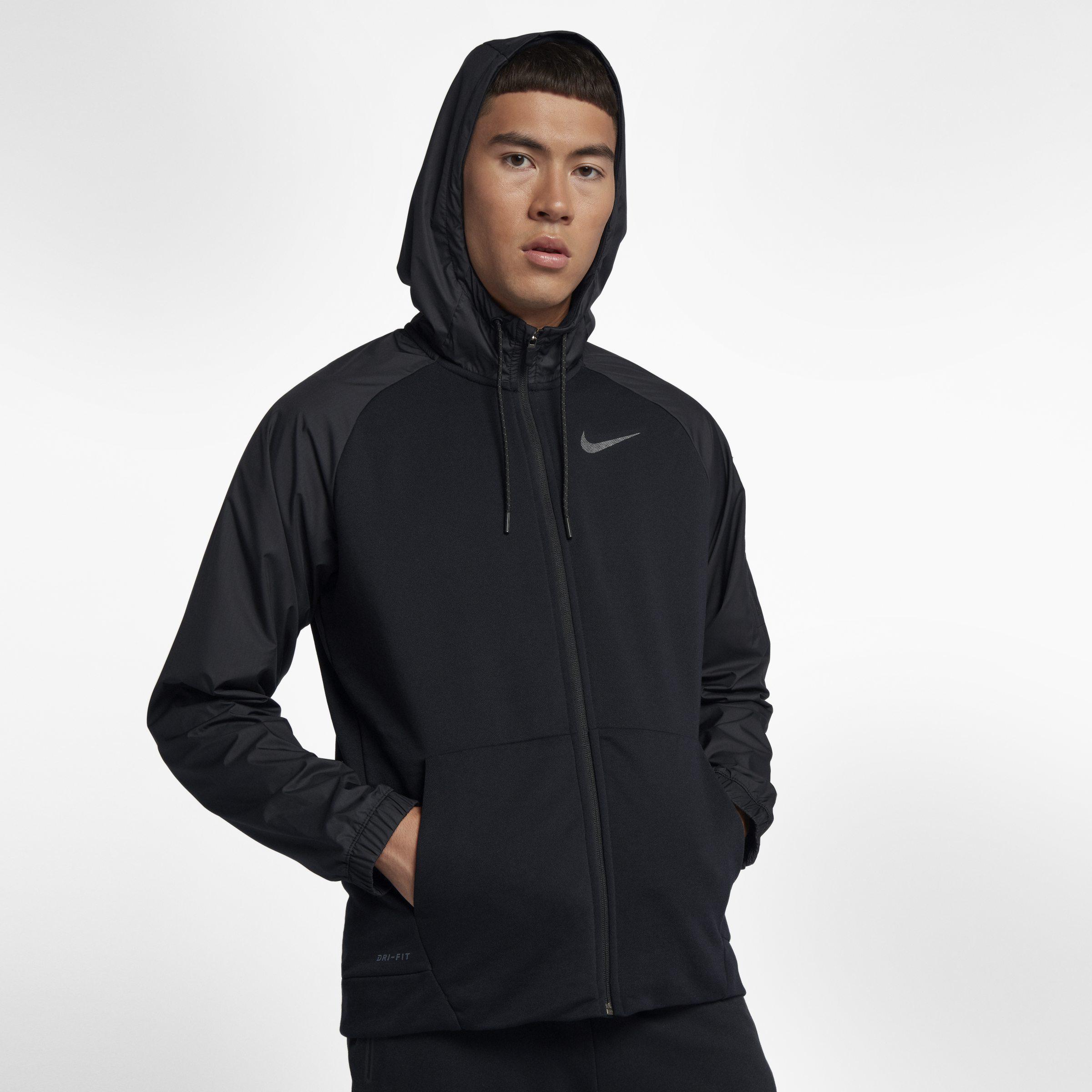 nike dri fit full zip training hoodie