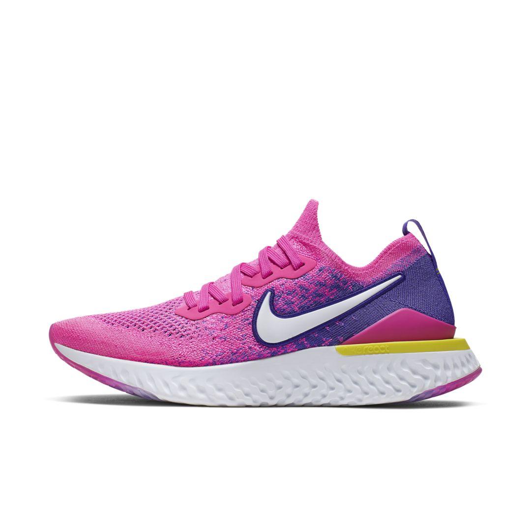 nike epic react flyknit 2 laser fuchsia