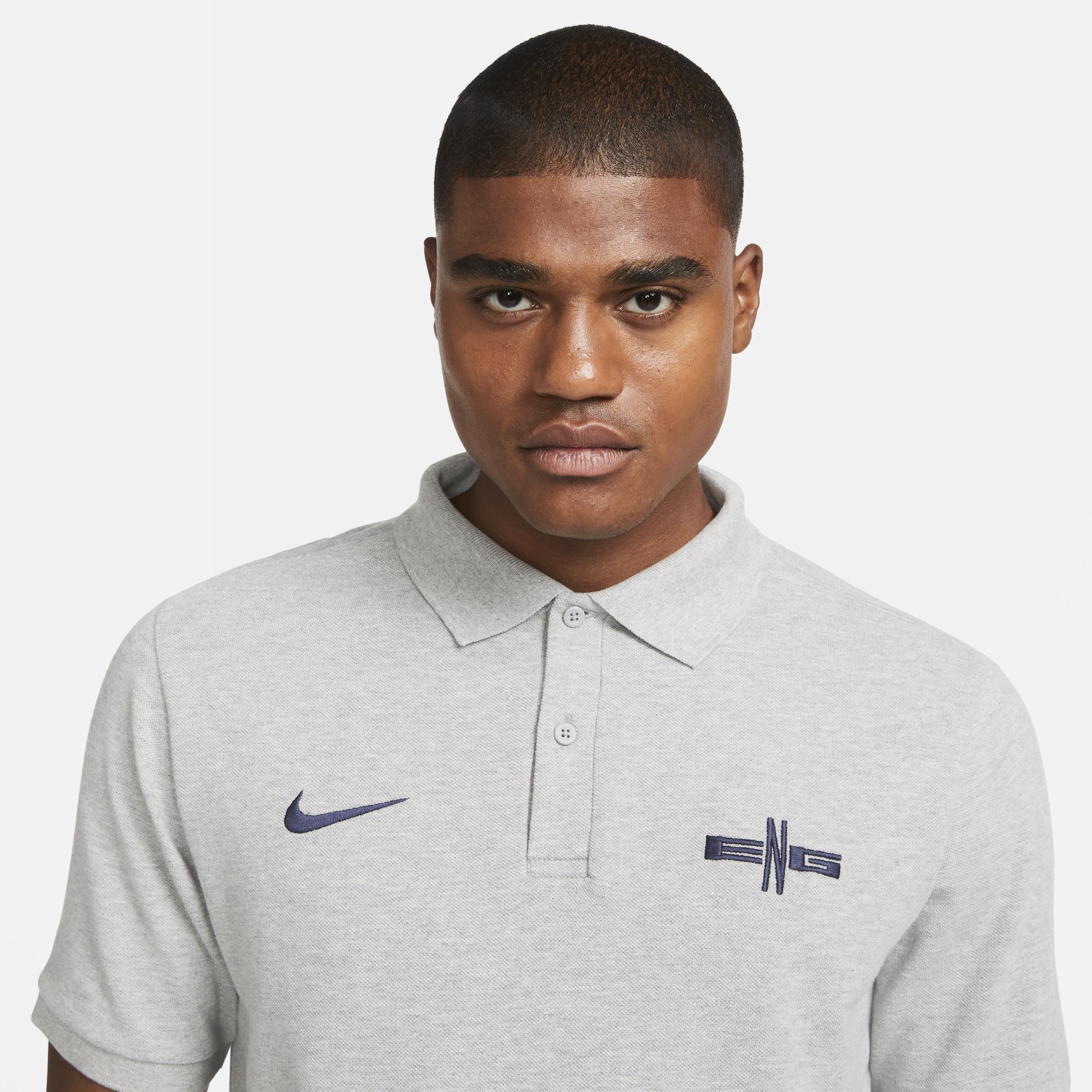 Nike England Soccer Polo In Grey, in White for Men | Lyst