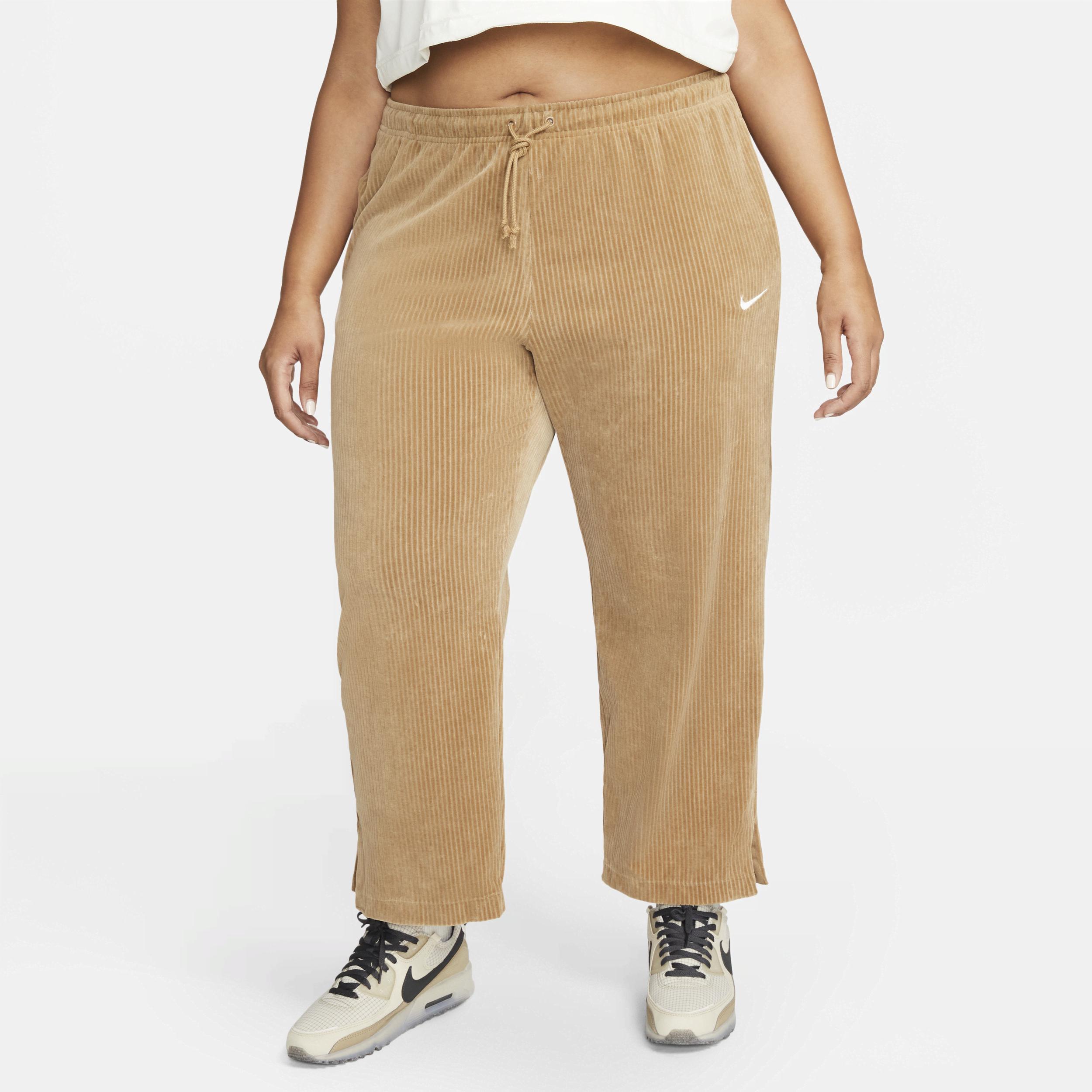 Nike Sportswear Velour Wide-leg Pants (plus in Natural | Lyst