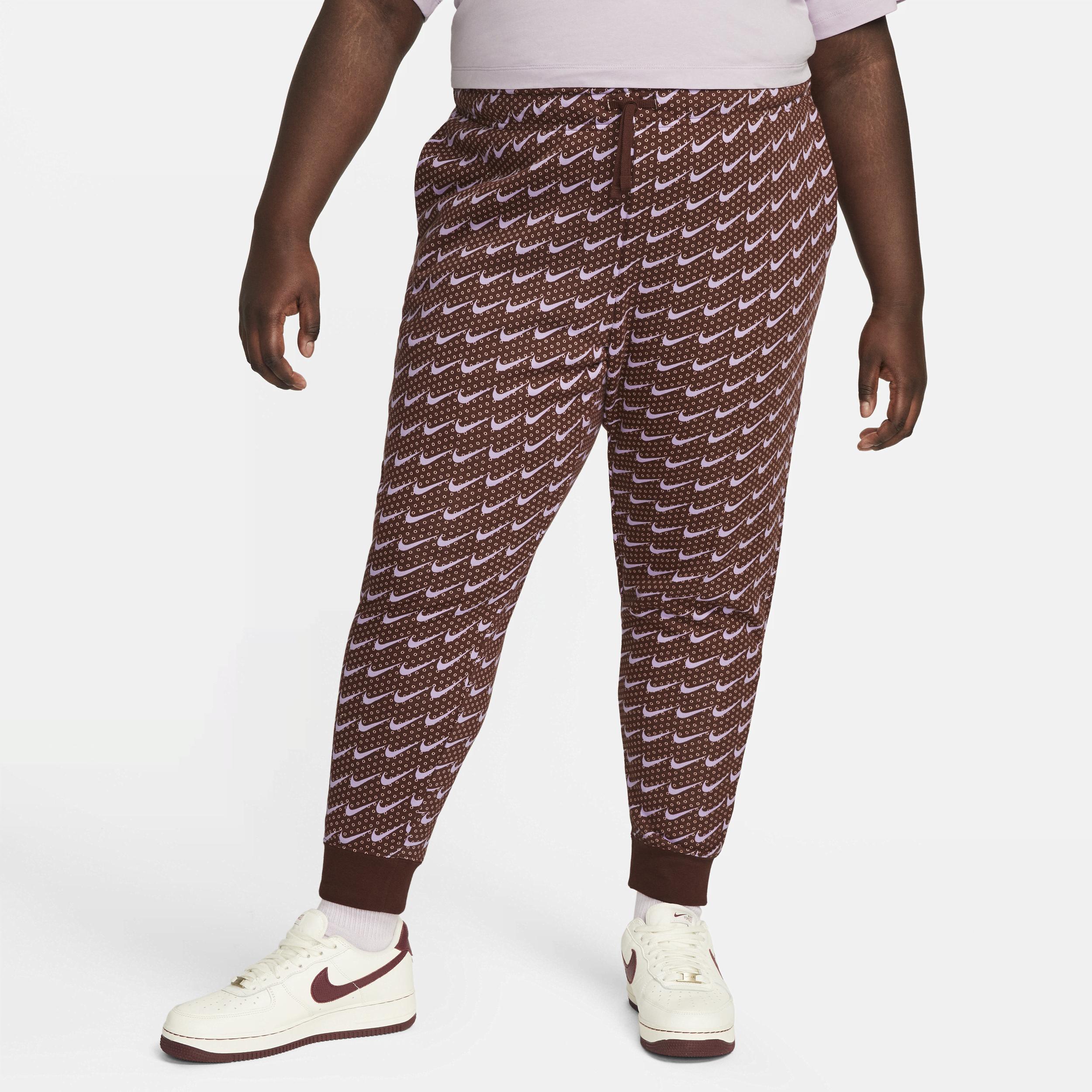 Nike Sportswear Club Fleece Midrise Monogram Pants (plus in Red Lyst