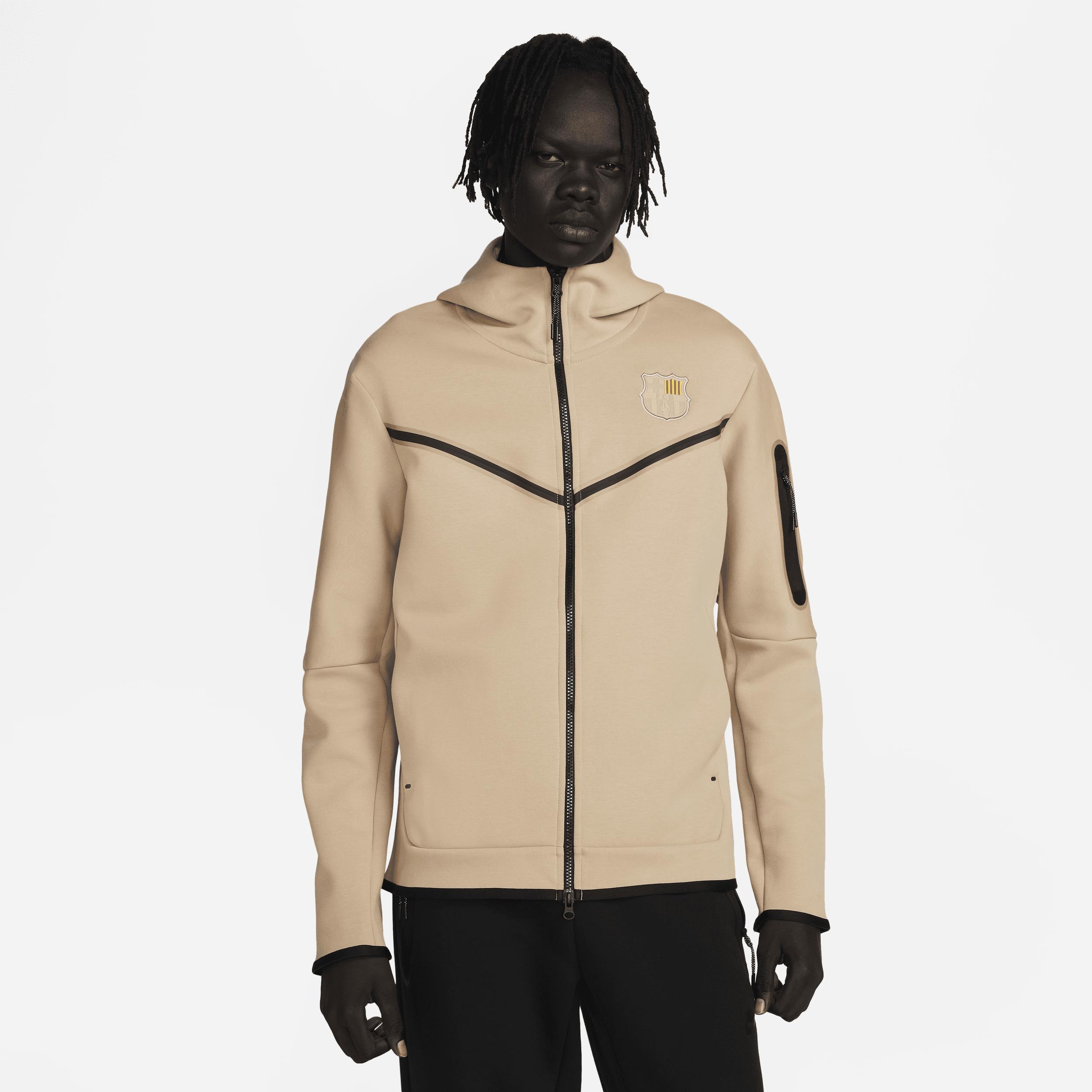 Nike Barcelona Tech Full-zip Hoodie In Brown, in Natural Men | Lyst