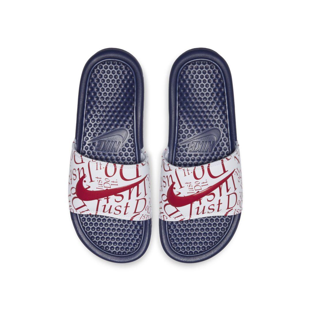 nike benassi floral slides