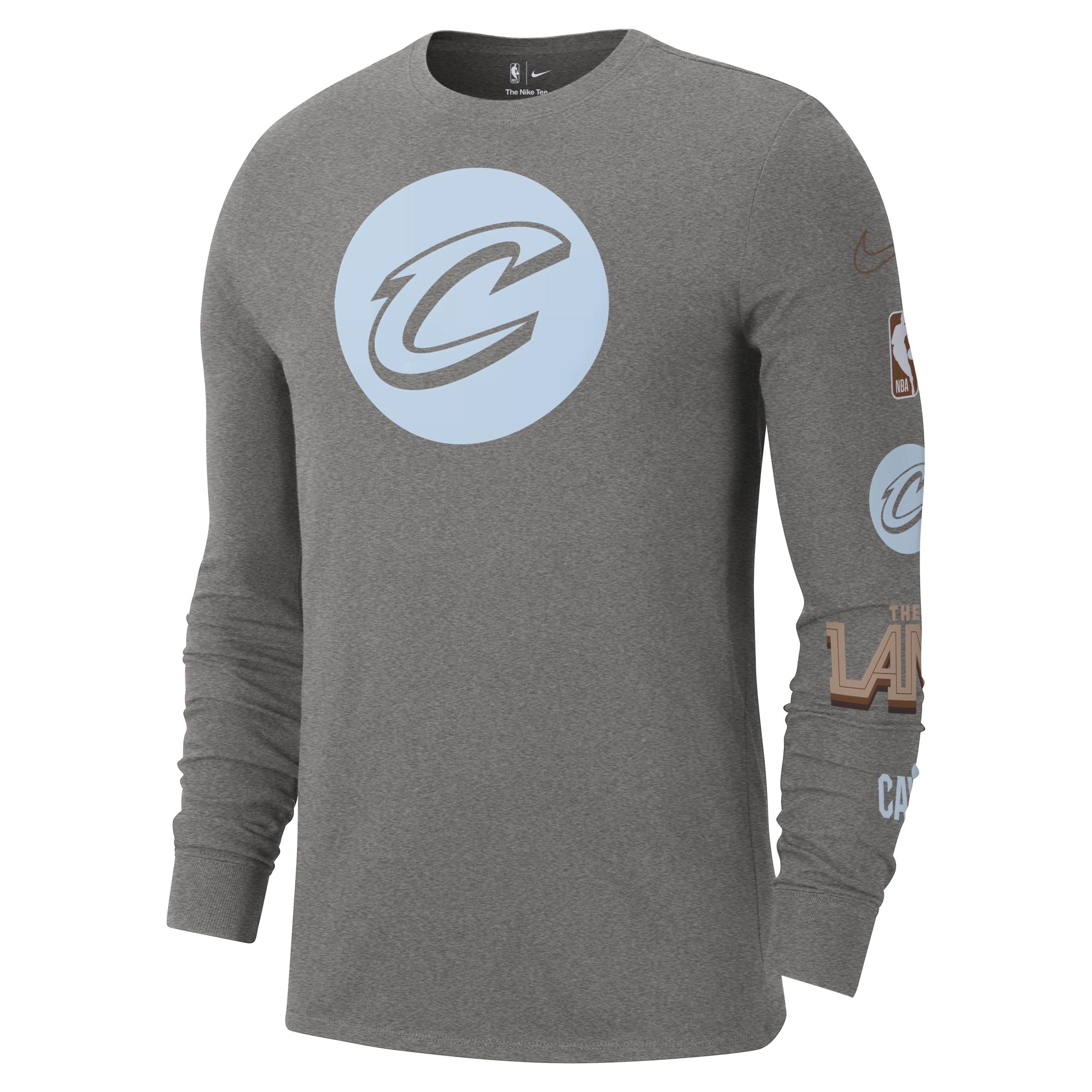 Nike Cleveland Cavaliers City Edition Nba Longsleeve Tshirt In Grey