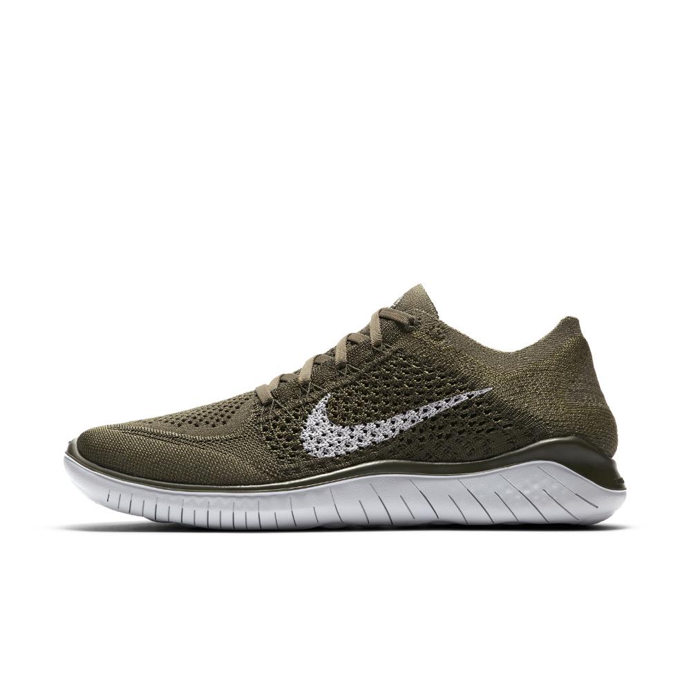 men's free rn flyknit 2018 running shoes - blue/grey