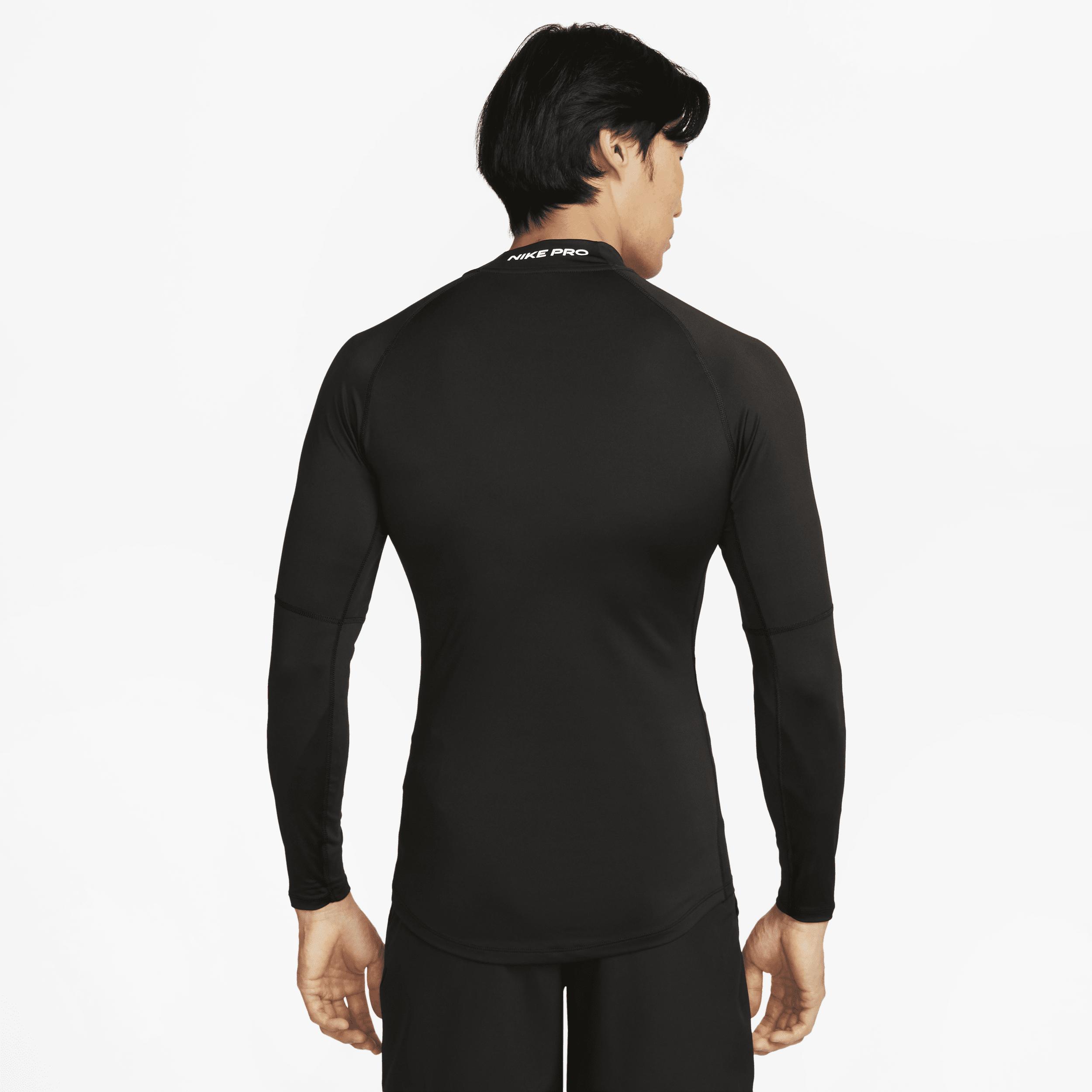 Nike Pro Dri-fit Fitness Mock-neck Long-sleeve Top in Black for Men | Lyst