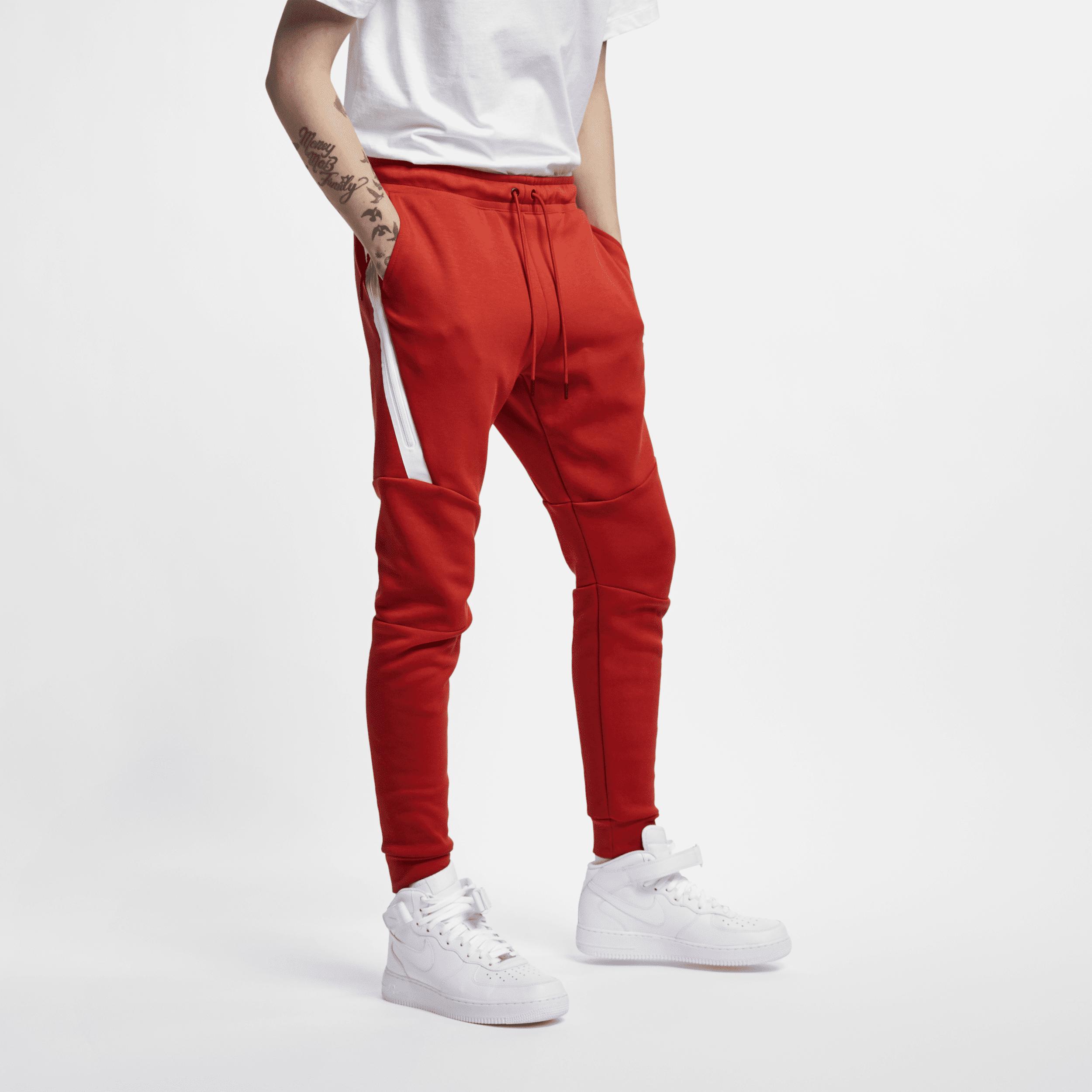 picar Rascacielos Excepcional Nike Tech Fleece Joggers in Red for Men | Lyst