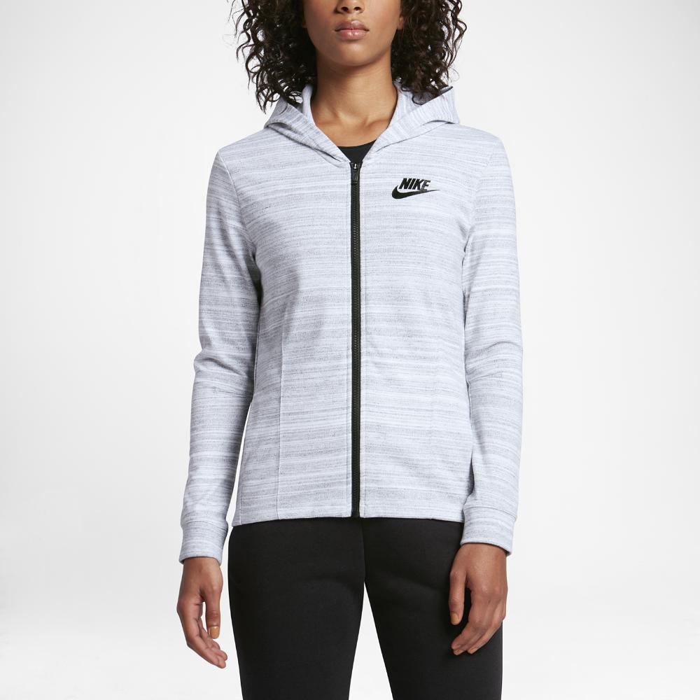 Nike Cotton Sportswear Advance 15 Women's Knit Jacket in White/Black  (White) | Lyst