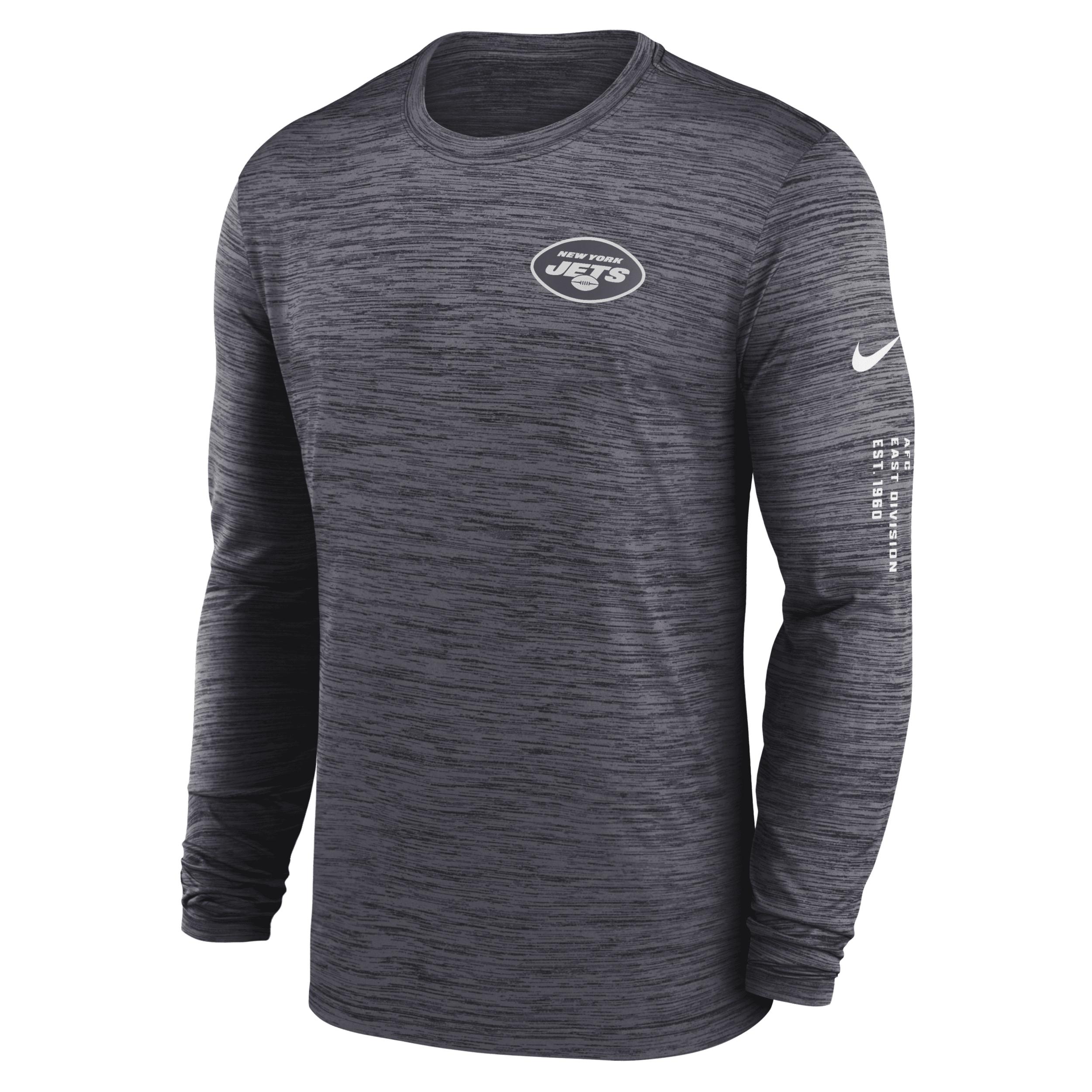 New York Jets Nike Sideline Performance Long Sleeve T-Shirt - Black