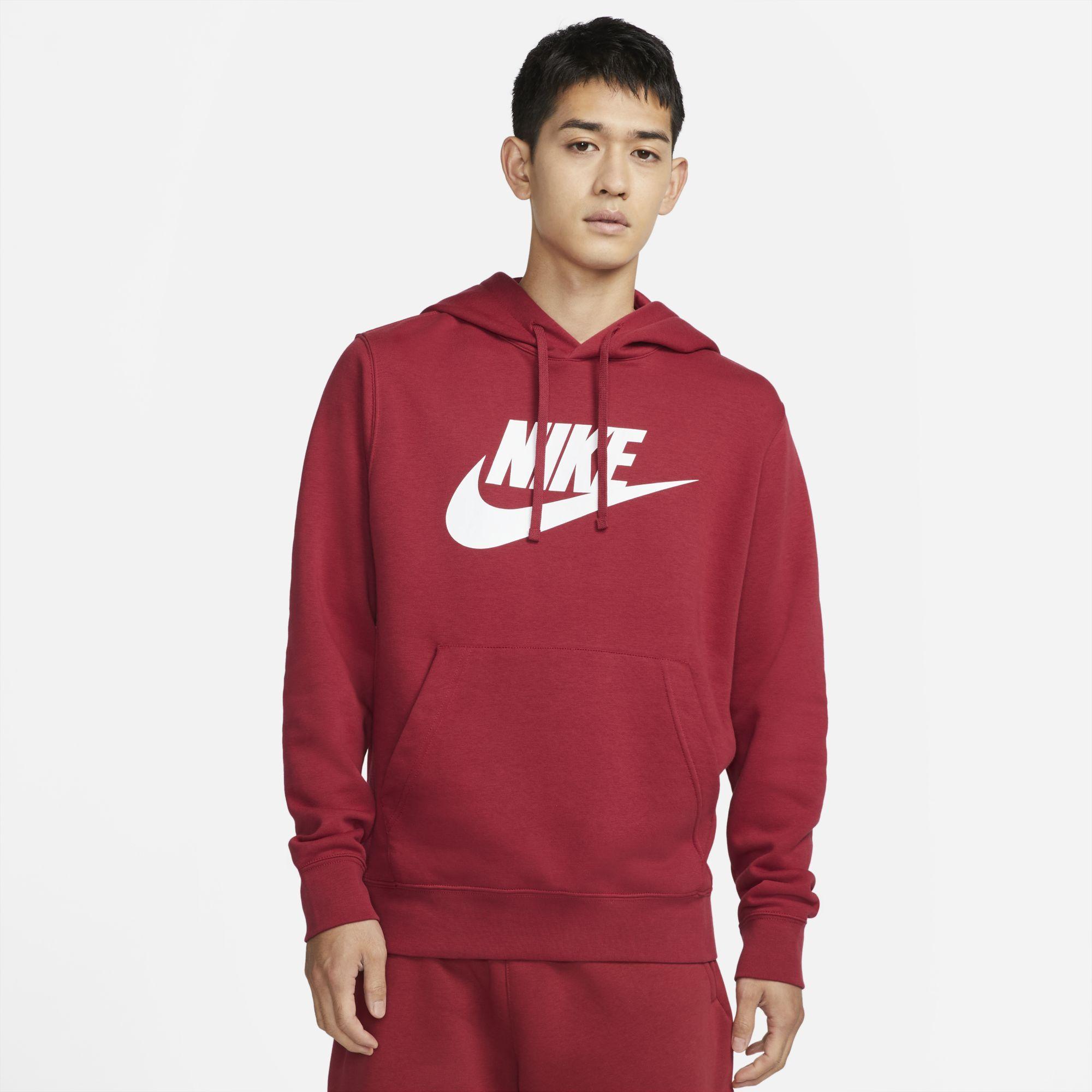 Nike Sportswear Club Fleece Graphic Pullover Hoodie in Red for Men | Lyst  Australia