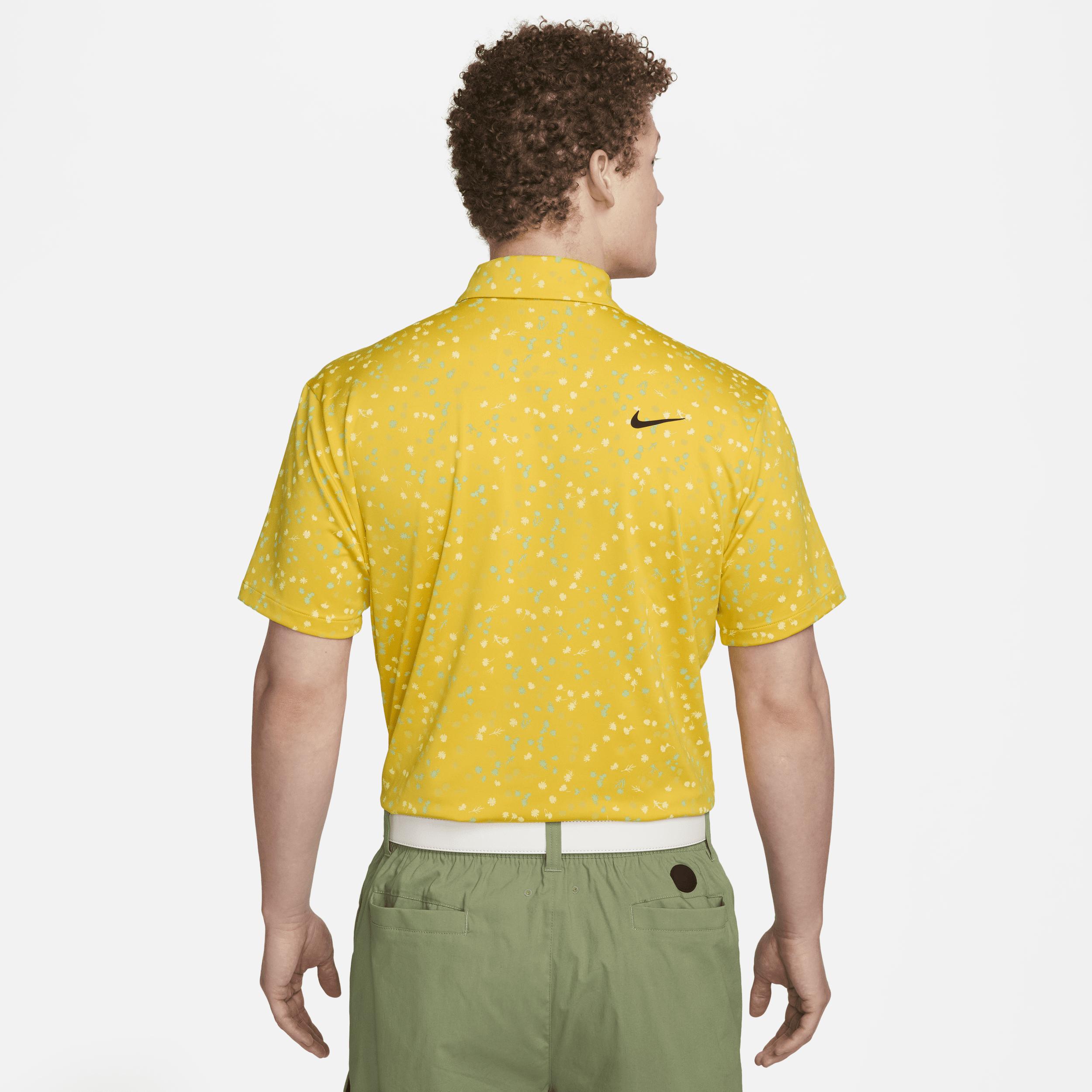 Nike Dri-fit Tour Floral Golf Polo 50% Recycled Polyester in Yellow for Men  | Lyst