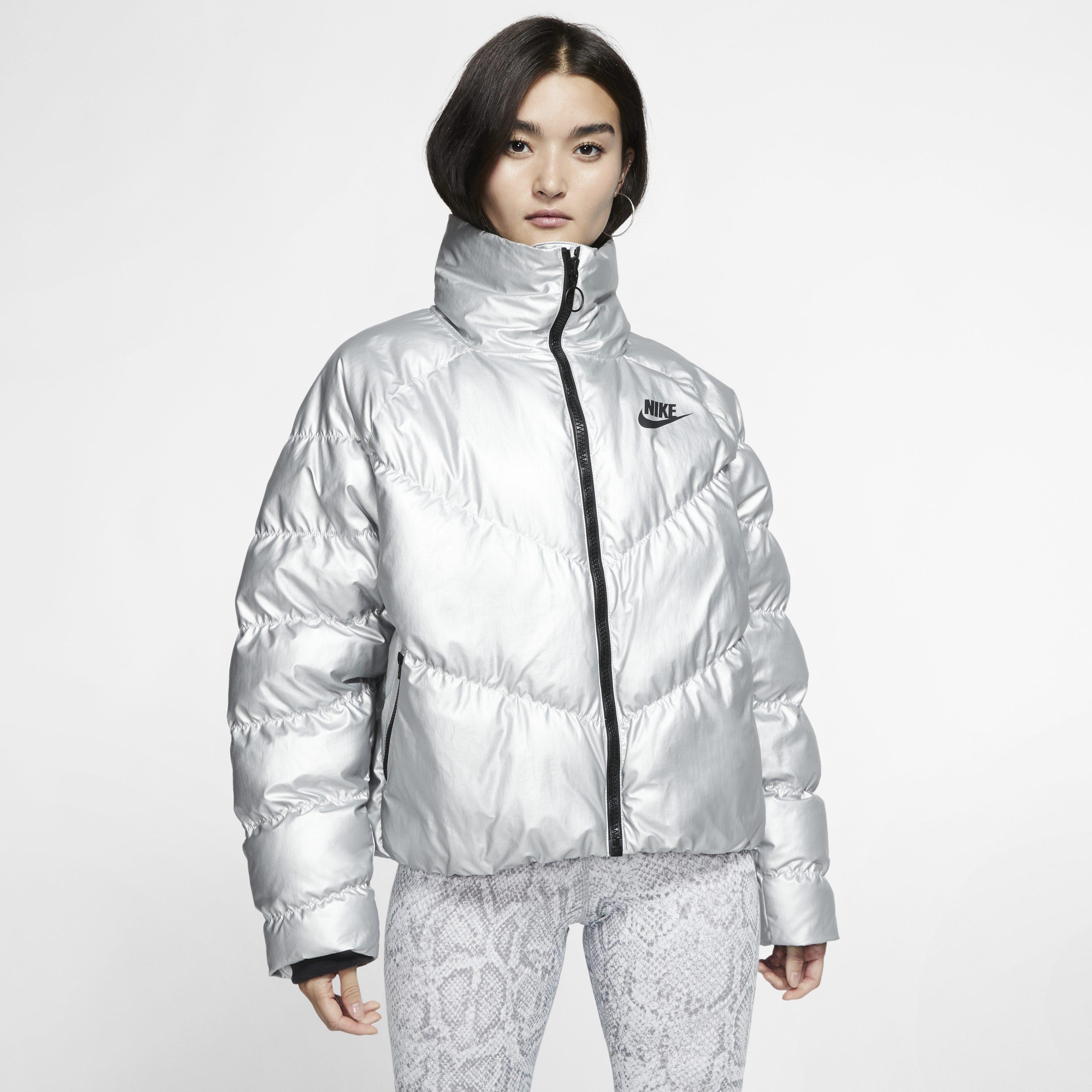 silver windbreaker nike