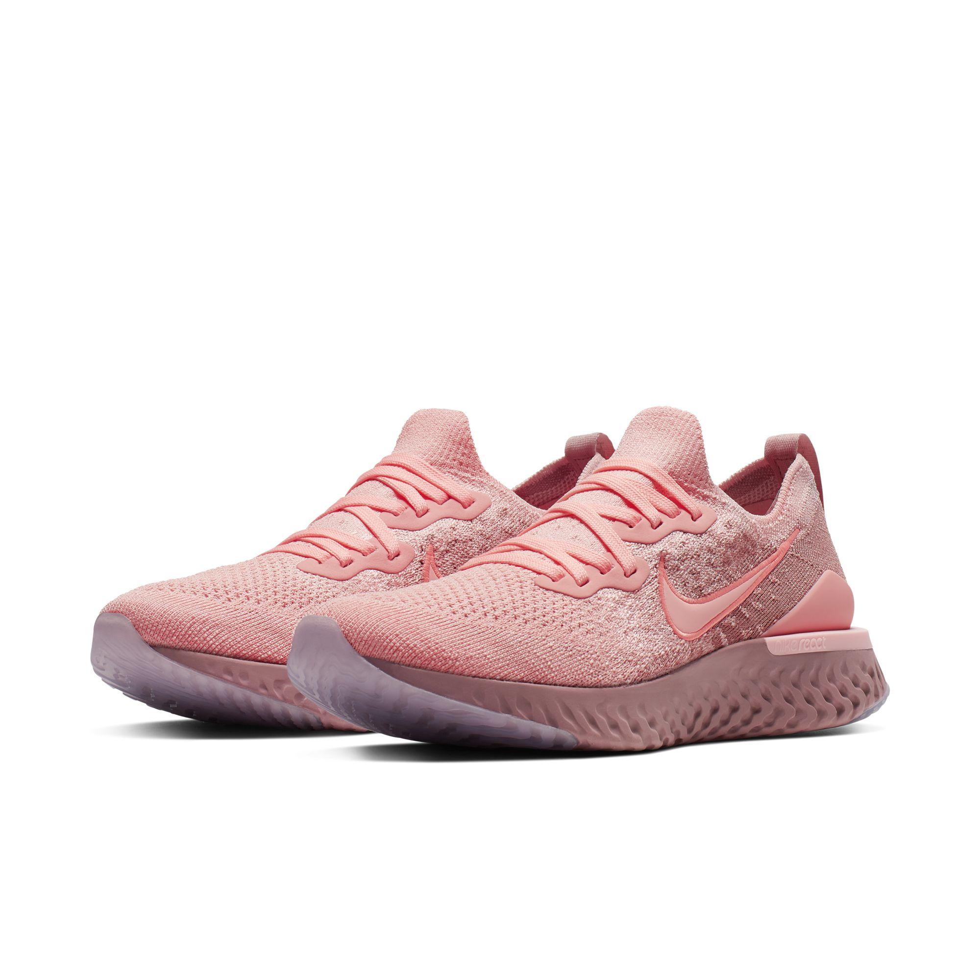 Nike Rubber Epic React Flyknit 2 Running Shoe in Pink - Save 48% | Lyst UK