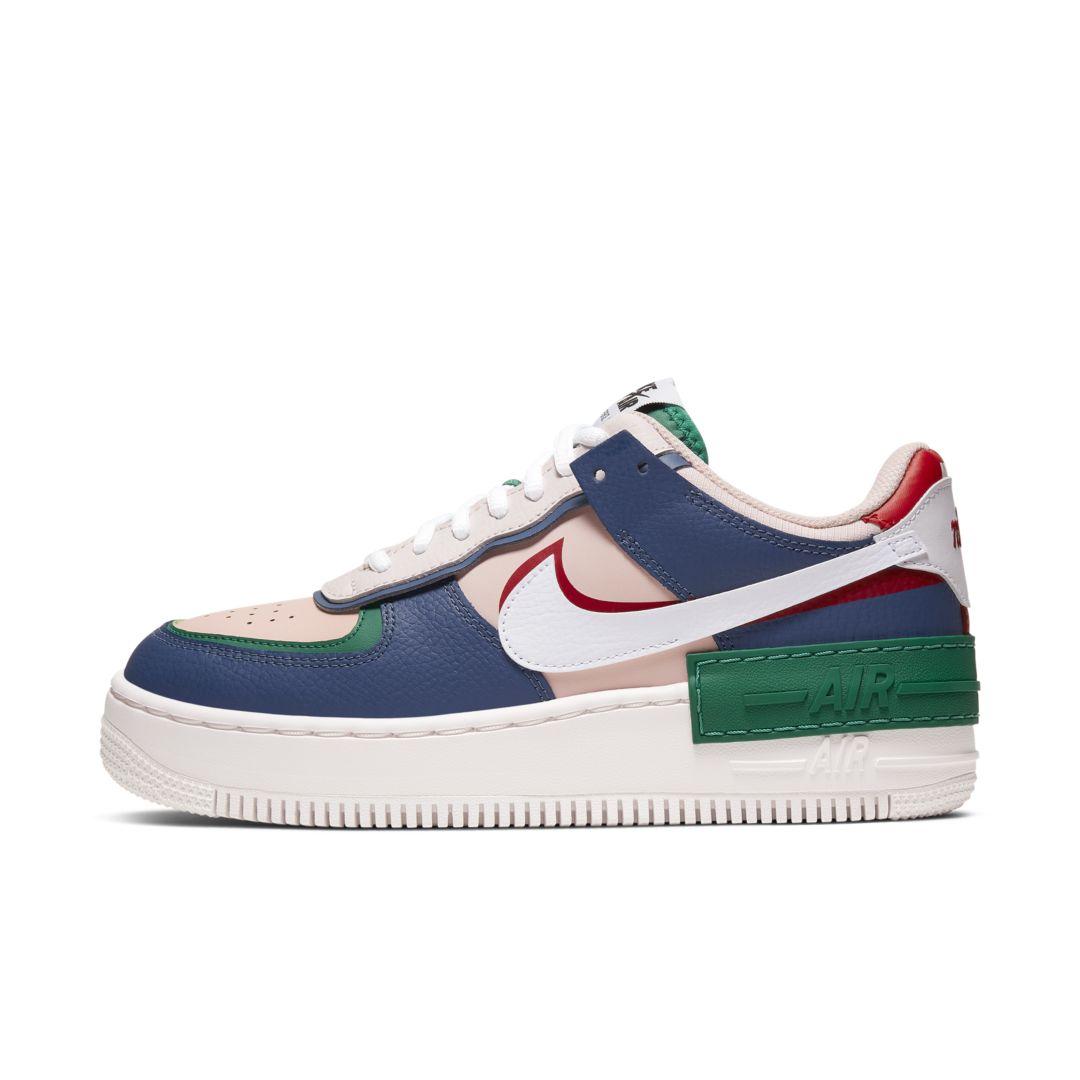 Nike Leather Air Force 1 Shadow in Navy/Pink (Blue) - Lyst