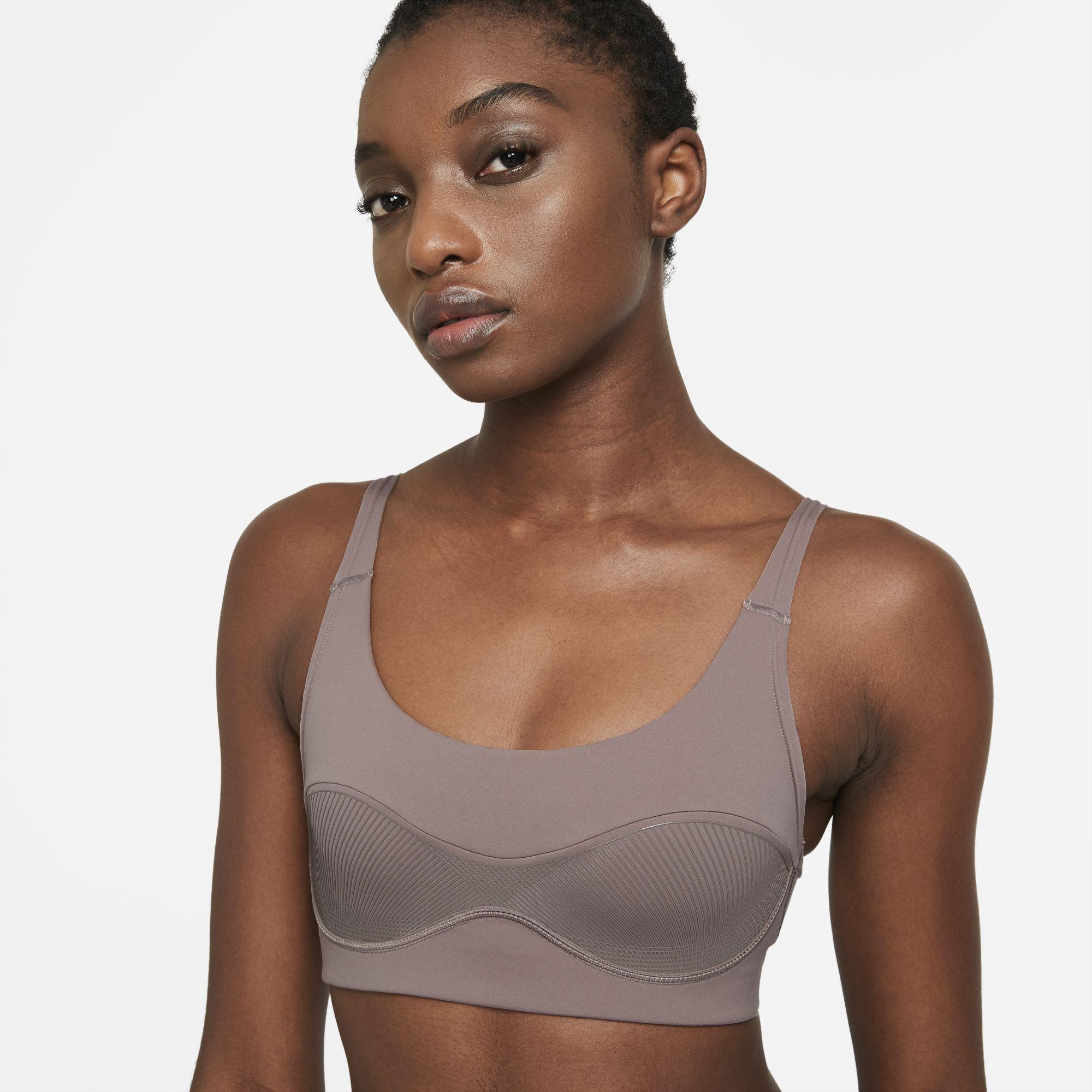 Nike Synthetic Dri-fit City Ready Light-support Non-padded Sports Bra in  Brown | Lyst Australia