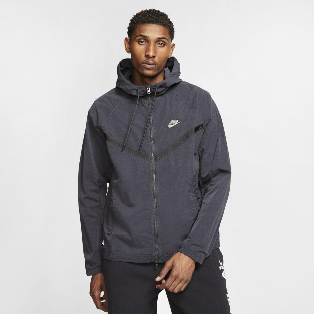nike windrunner jacket white & grey