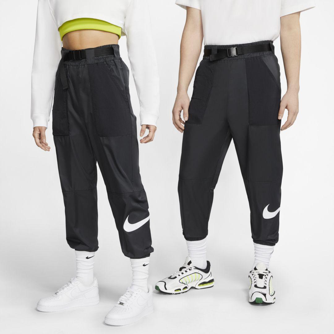 nike woven swoosh pant