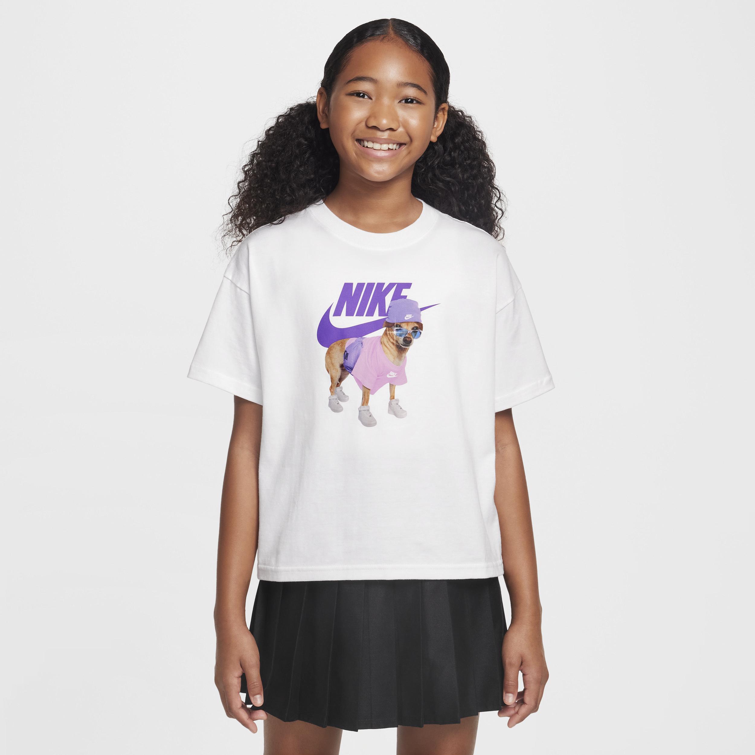 Nike Relaxed Cropped T Shirt in White Lyst UK
