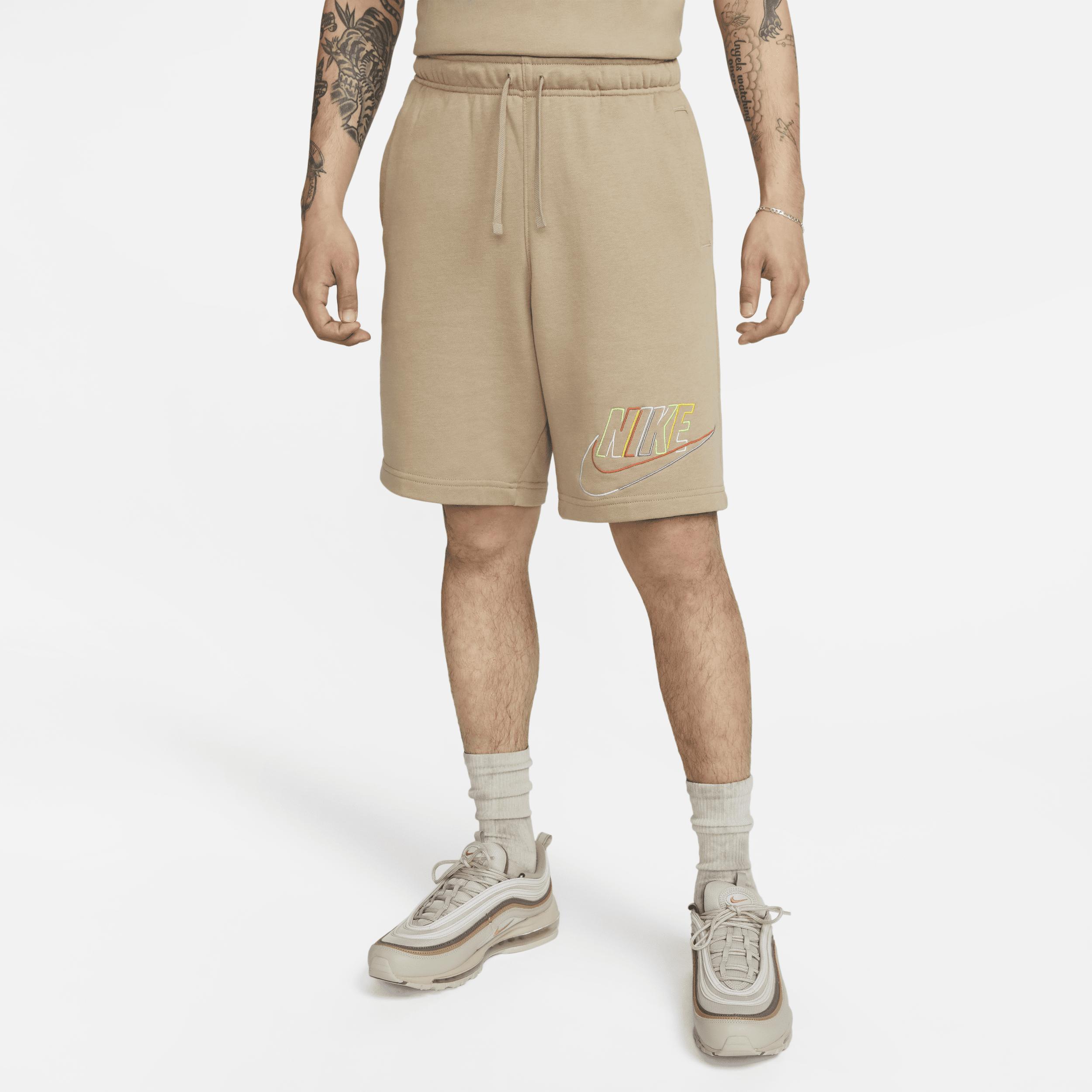 Nike Club Fleece French Terry Shorts in Natural for Men