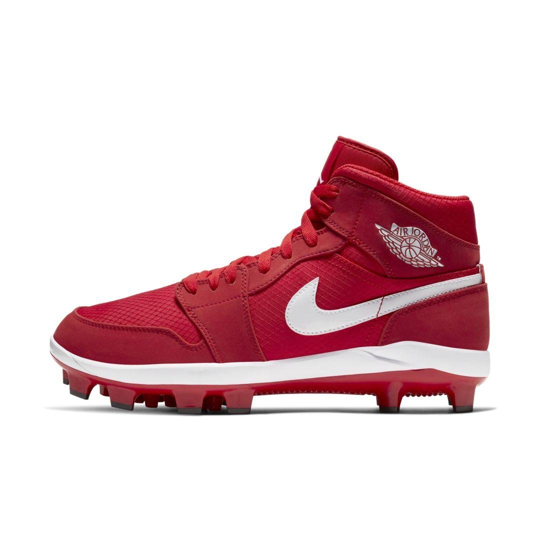 Nike Jordan 1 Retro Mcs Baseball Cleat in Red for Men | Lyst