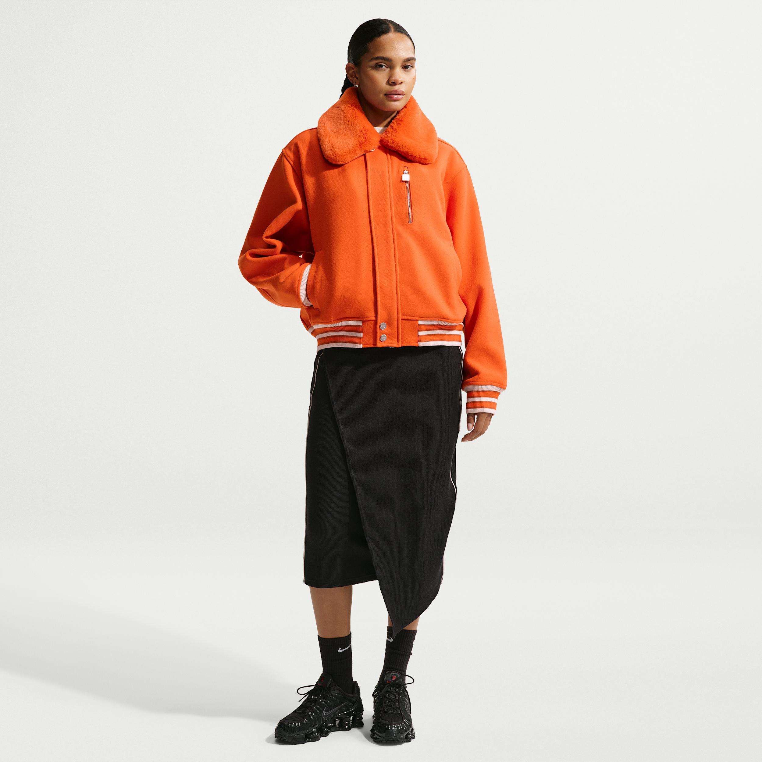 Nike Naomi Osaka Varsity Wool Jacket in Orange | Lyst