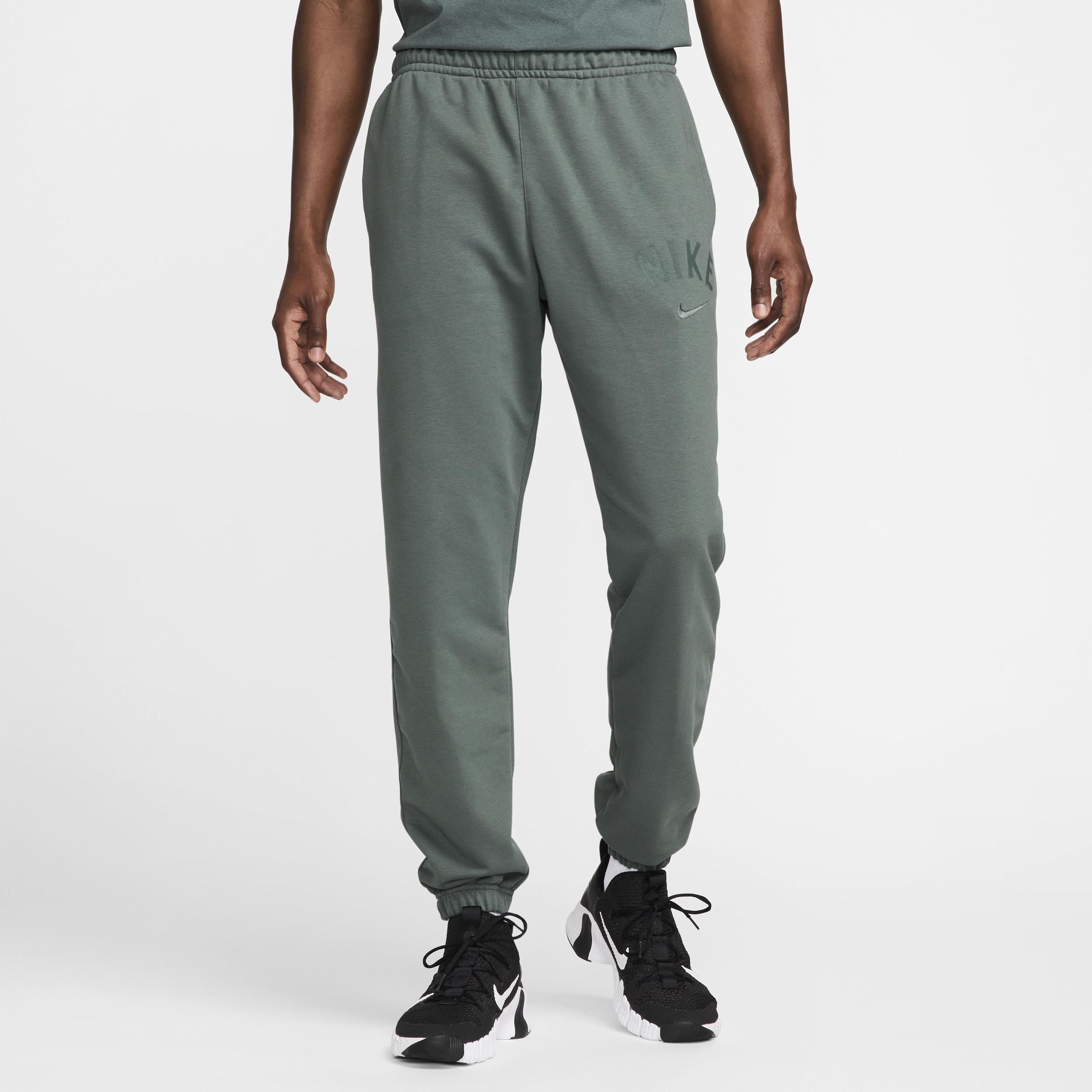 Nike Swoosh Dri Fit Fleece Fitness Jogger Pants in Grey for Men Lyst UK