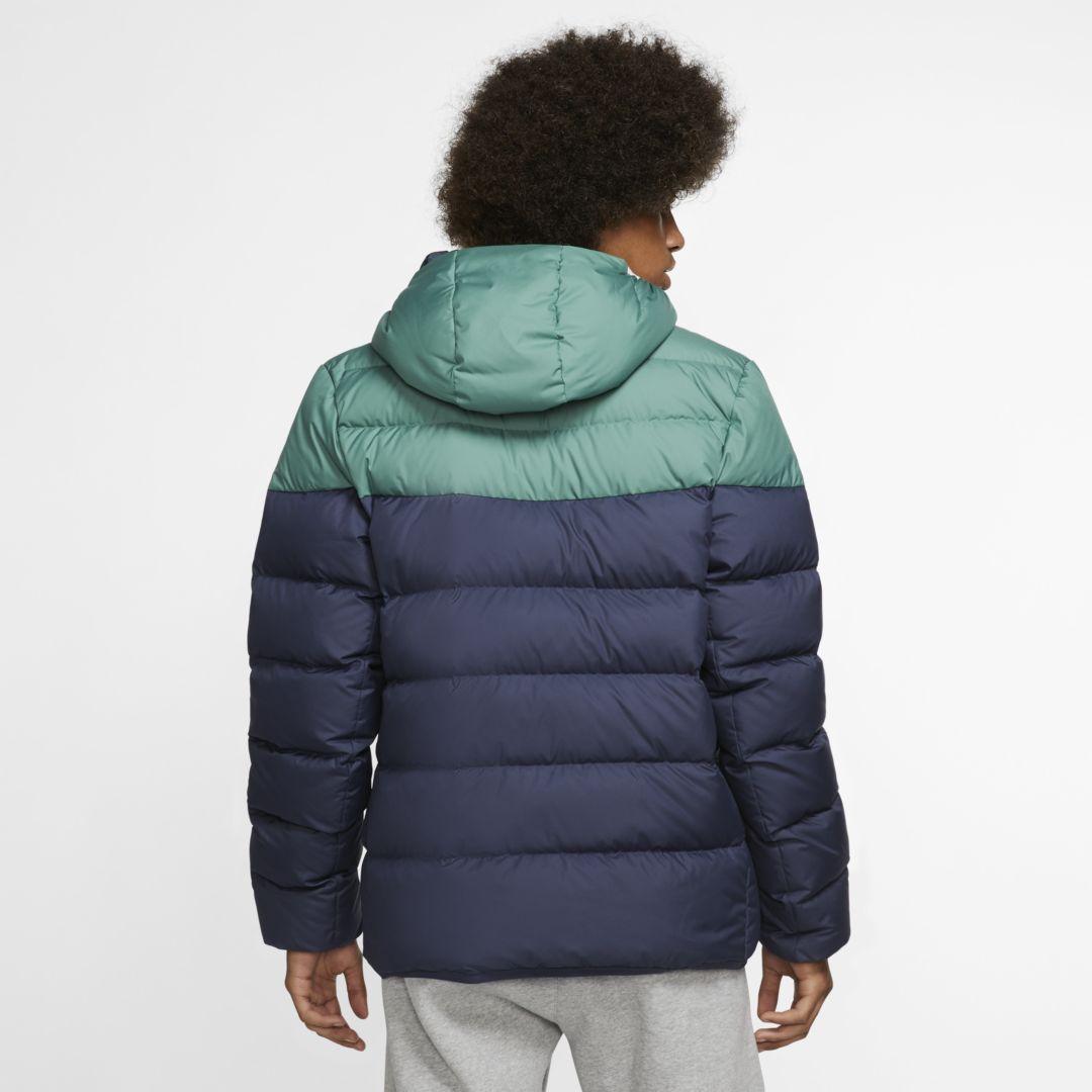 Nike Synthetic Sportswear Windrunner Down Fill Hooded Puffer Jacket in Green for Men - Lyst