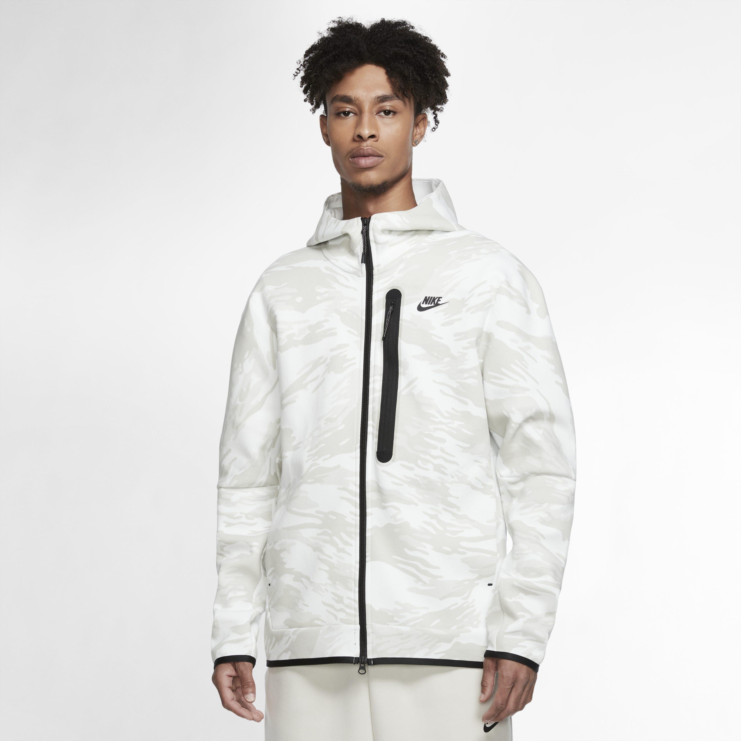 Nike Sportswear Tech Fleece Men's Full-zip Camo Hoodie in White for Men -  Lyst