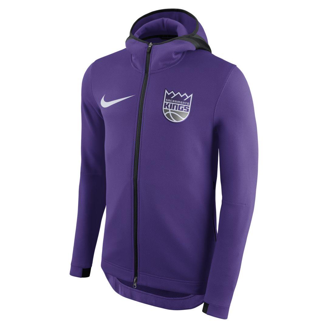 Sacramento Kings Nike Authentic Showtime Performance Full-Zip Hoodie Jacket  - Purple