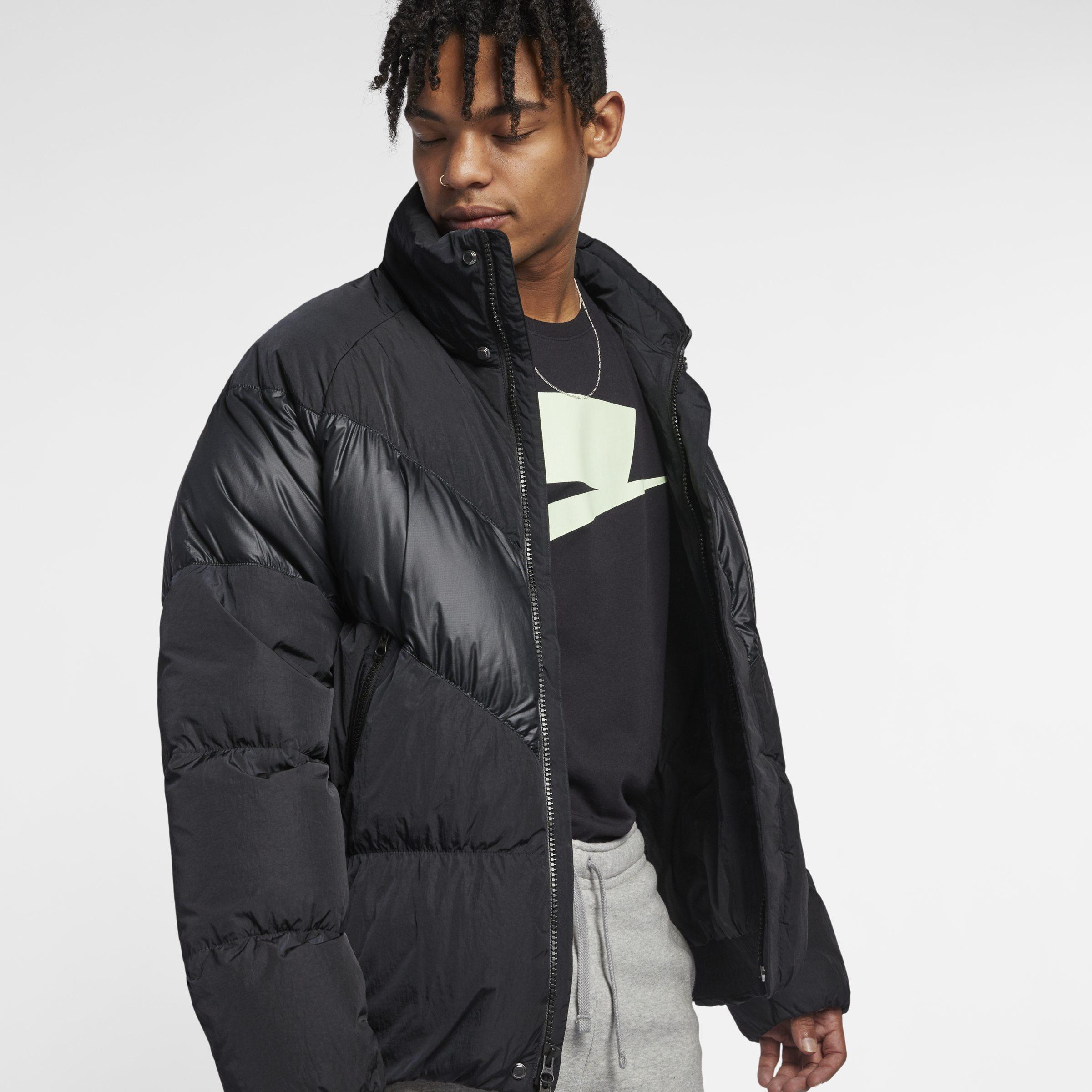 nike black down filled jacket