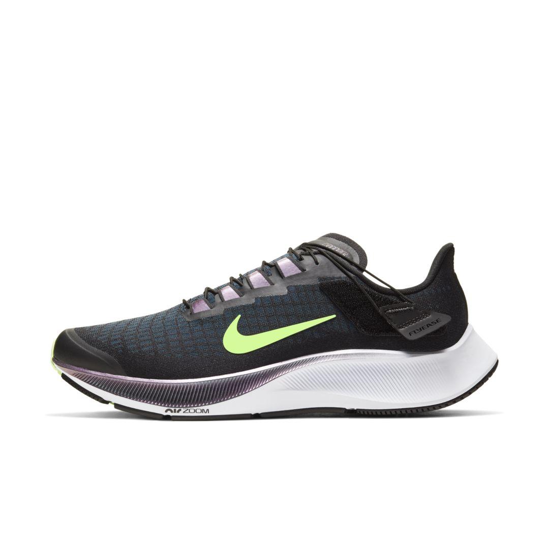 Nike Rubber Air Zoom Pegasus 37 Flyease Running Shoe in Black for Men - Lyst