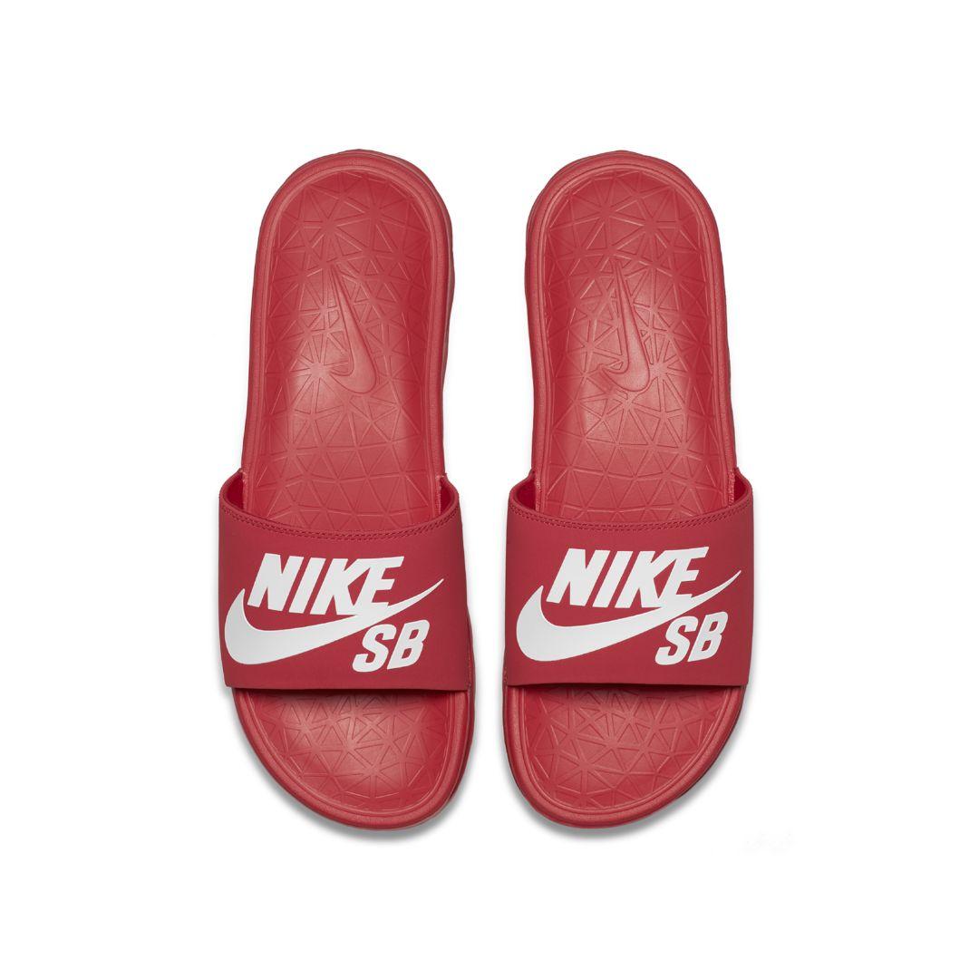 Nike Sb Benassi Solarsoft Slide in Red for Men | Lyst