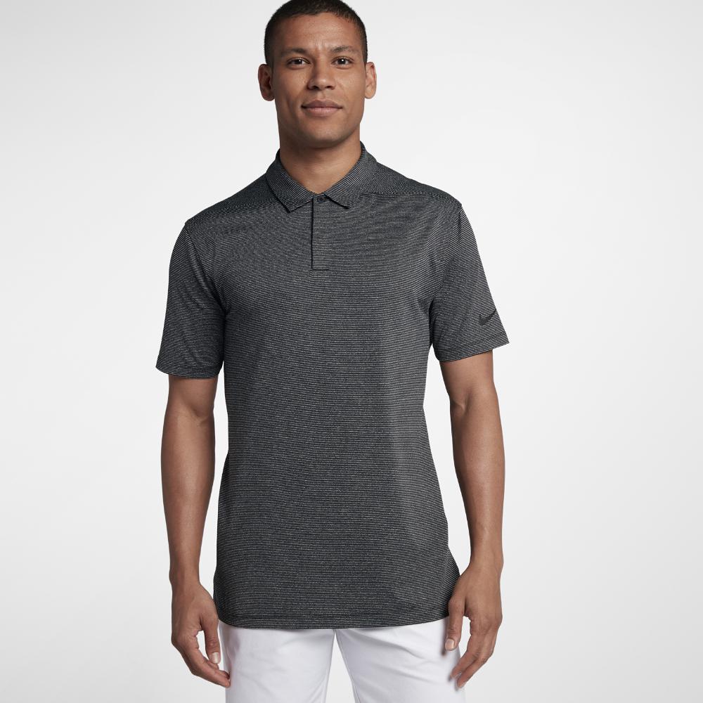 nike men's control stripe dry golf polo