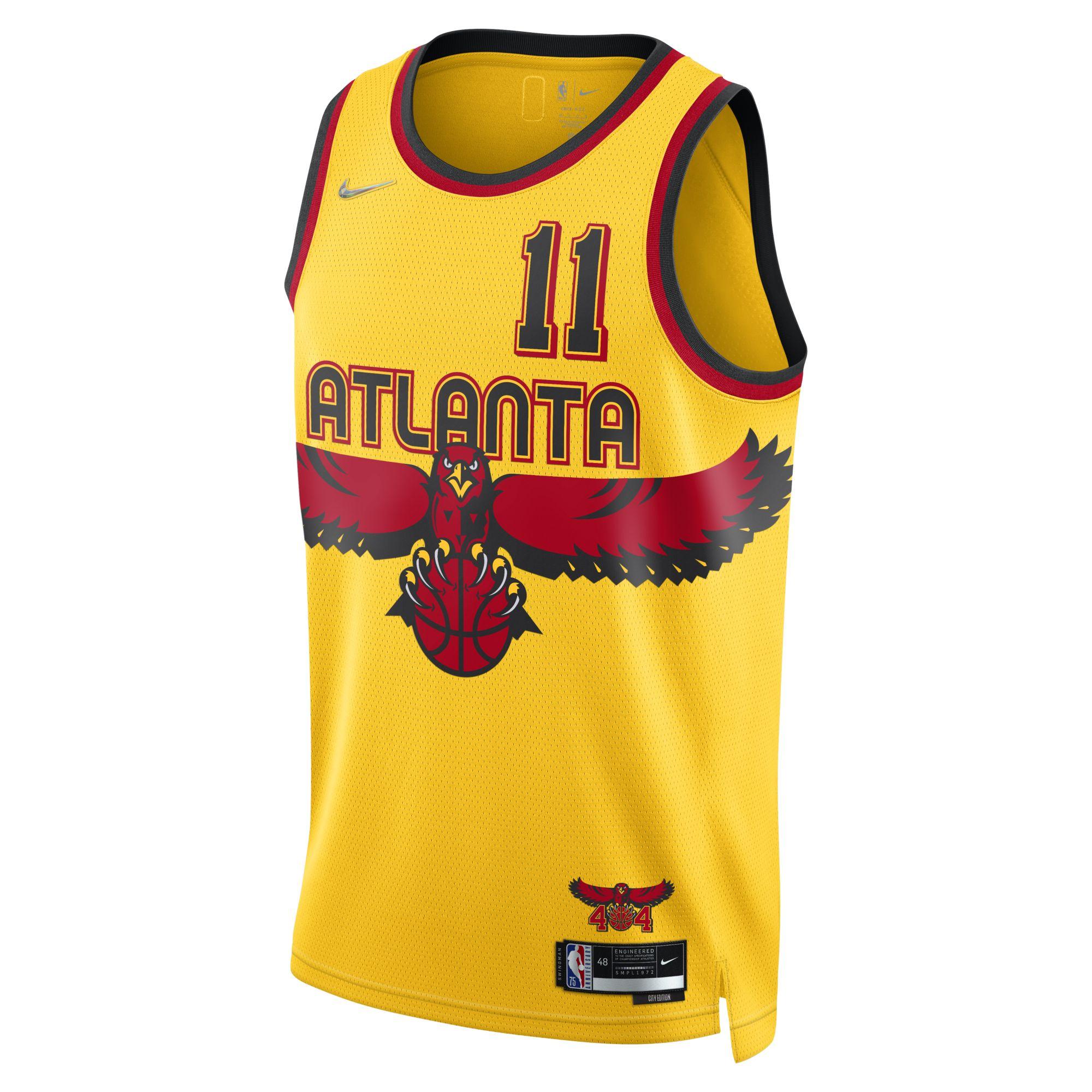 Atlanta Hawks Nike Icon Edition Swingman Jersey - Red - Custom - Mens