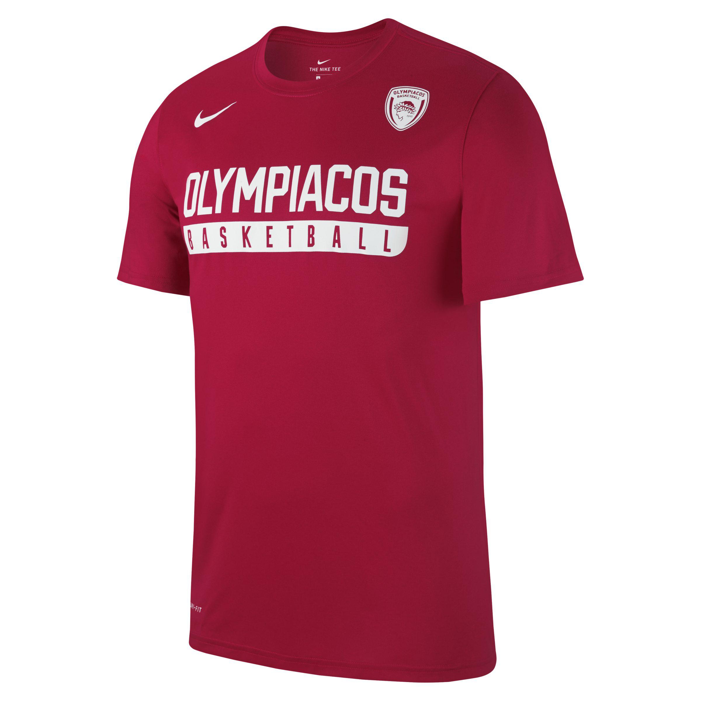 Nike Olympiacos Bc Dry Basketball Tshirt in Red for Men Lyst