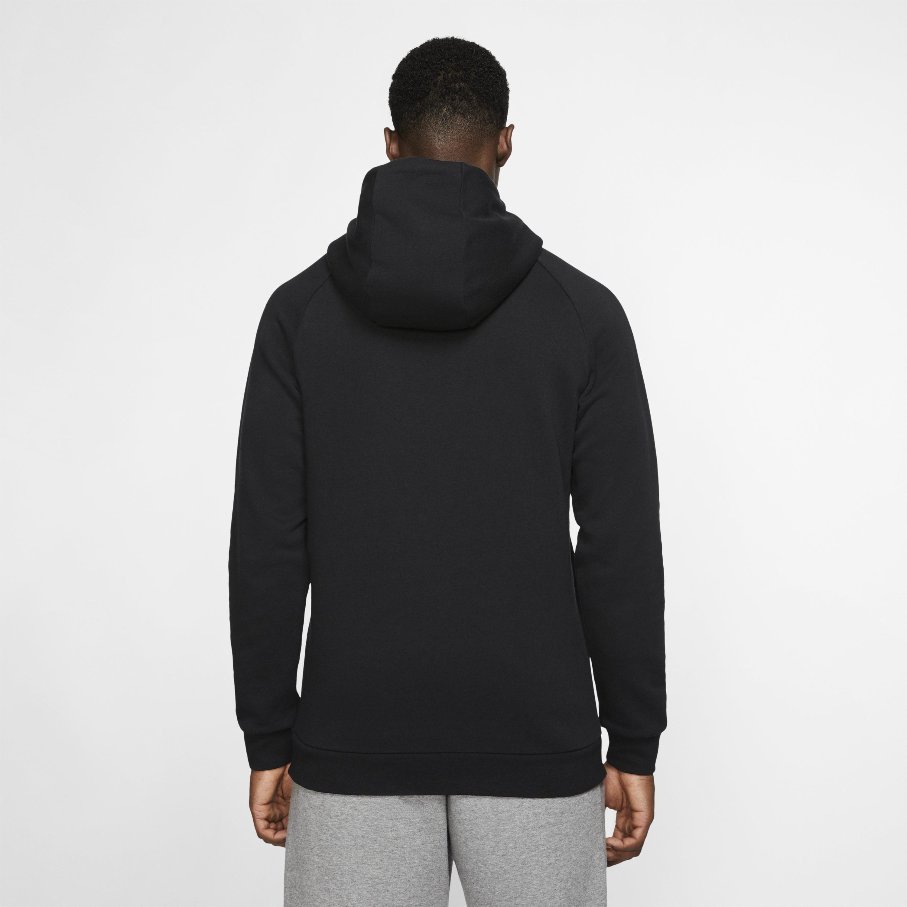 Nike Paris Saint-germain Fleece Pullover Hoodie in Black for Men - Lyst