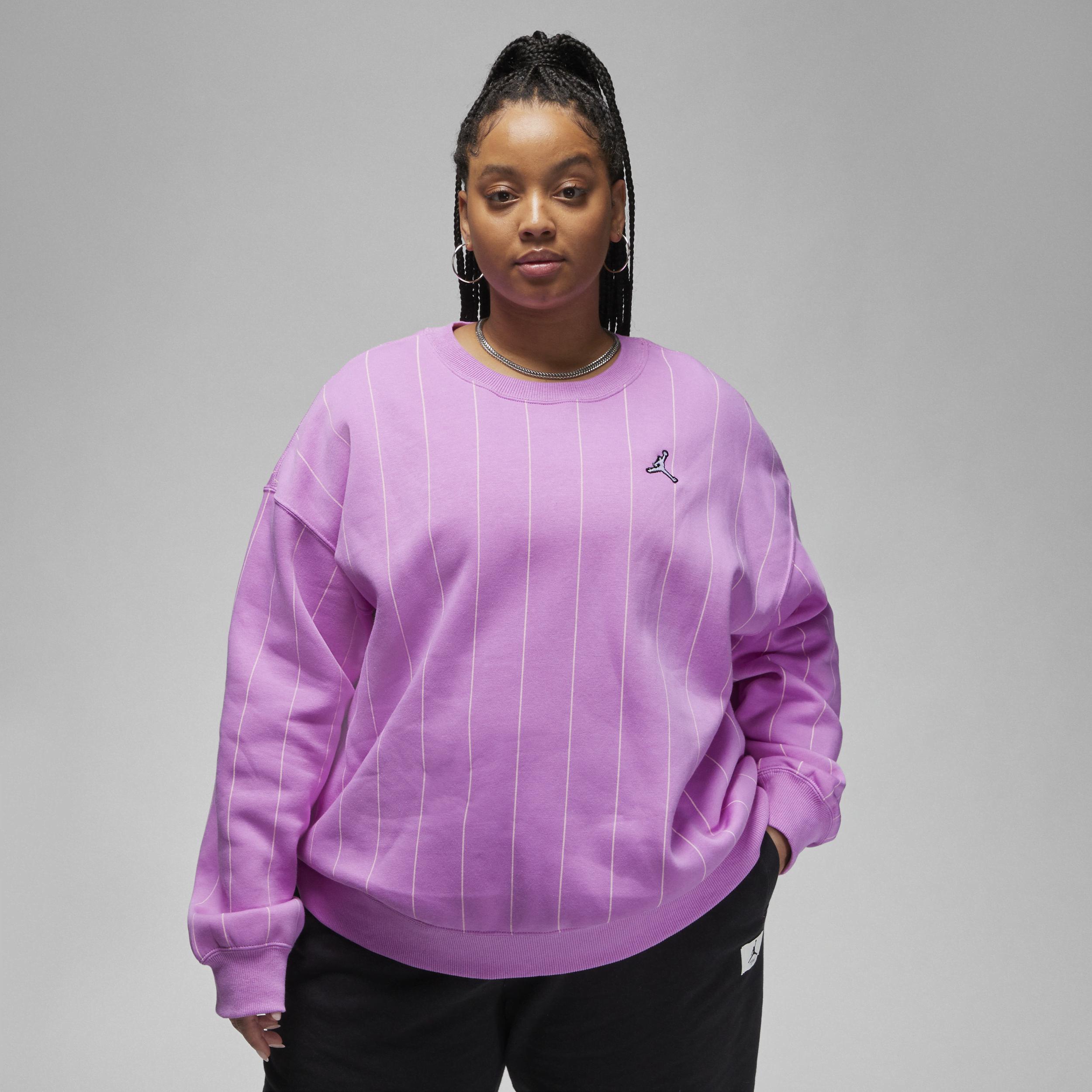 Nike Jordan Brooklyn Fleece Crew-neck Sweatshirt (plus in Purple | Lyst