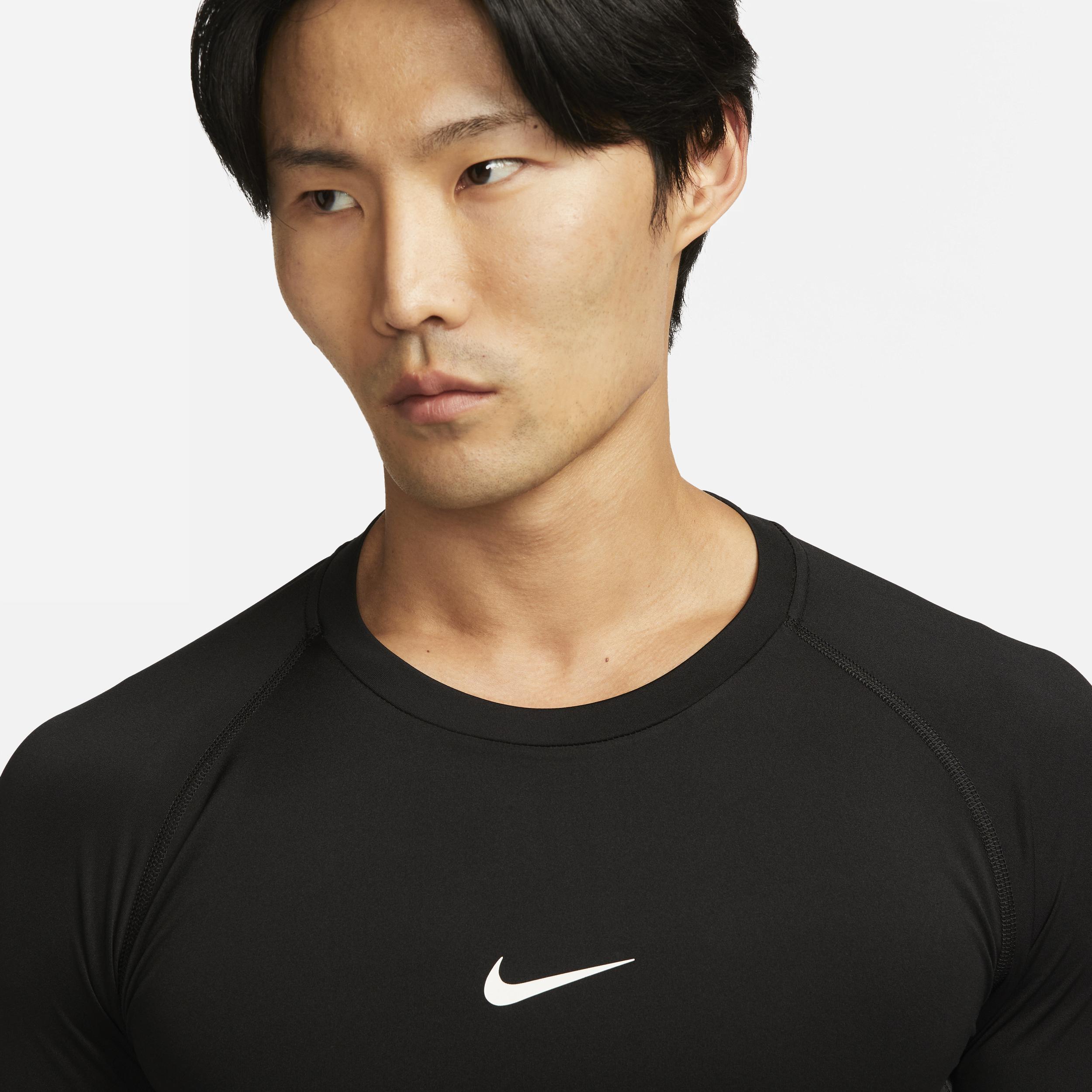 Nike Pro Dri-fit Tight Long-sleeve Fitness Top in Black for Men | Lyst
