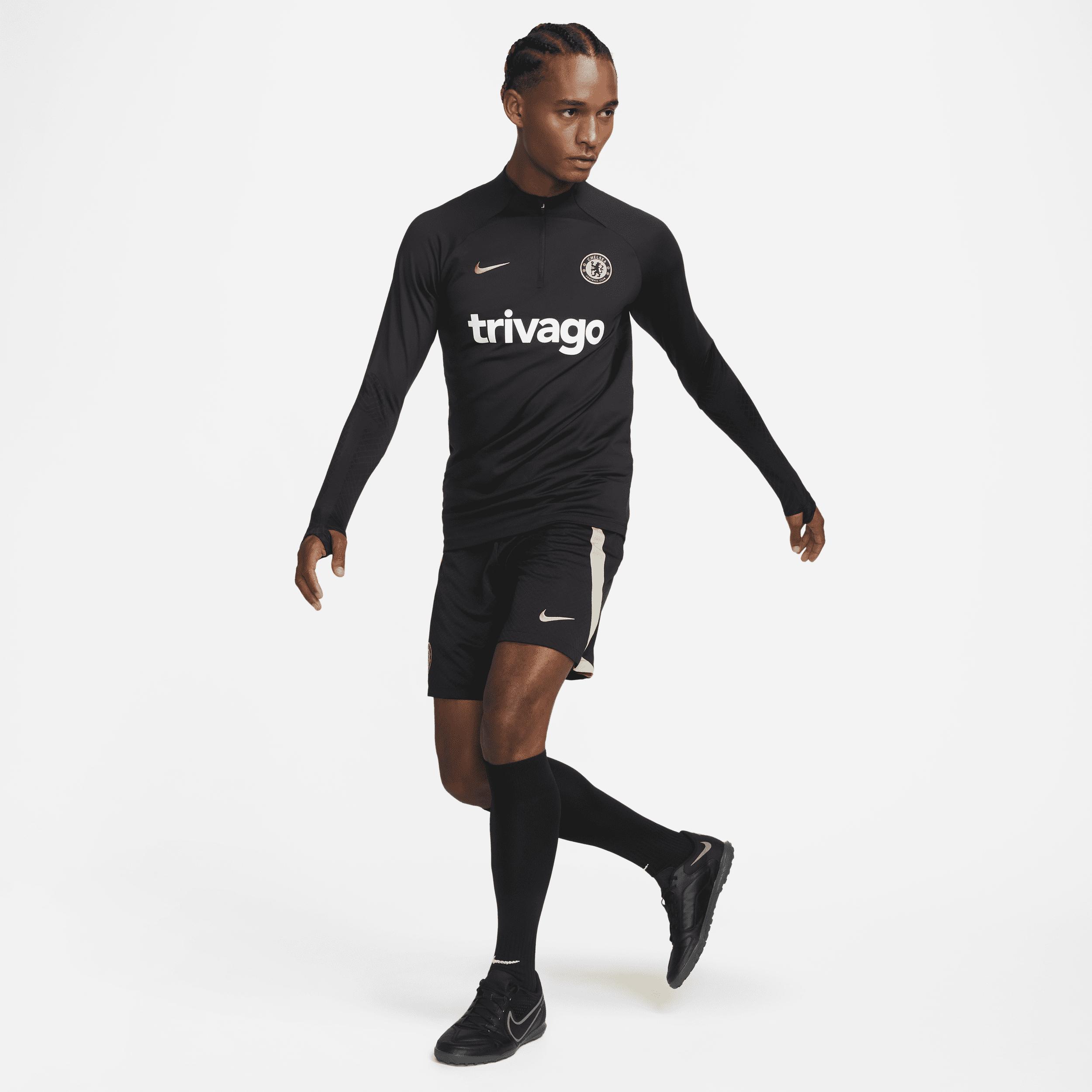 Nike Chelsea F.c. Strike Dri-fit Knit Football Drill Top in Black for Men |  Lyst