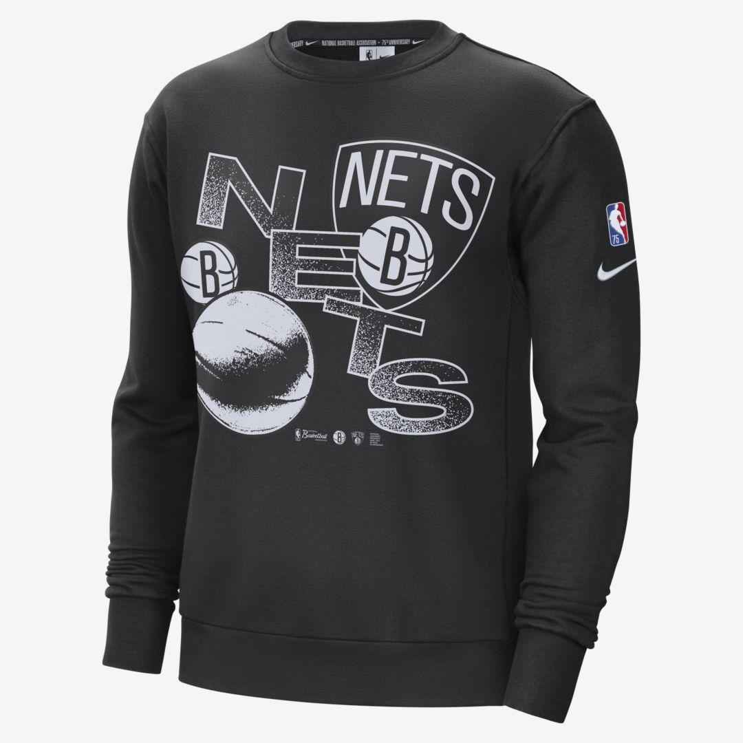 Nike Brooklyn Nets Courtside Nba Fleece Sweatshirt Black for Men | Lyst