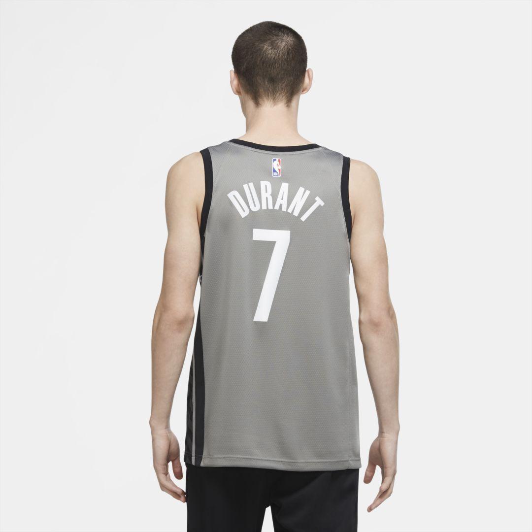 Nike Synthetic Kevin Durant Nets Statement Edition 2020 Jordan Nba Swingman Jersey (dark Steel