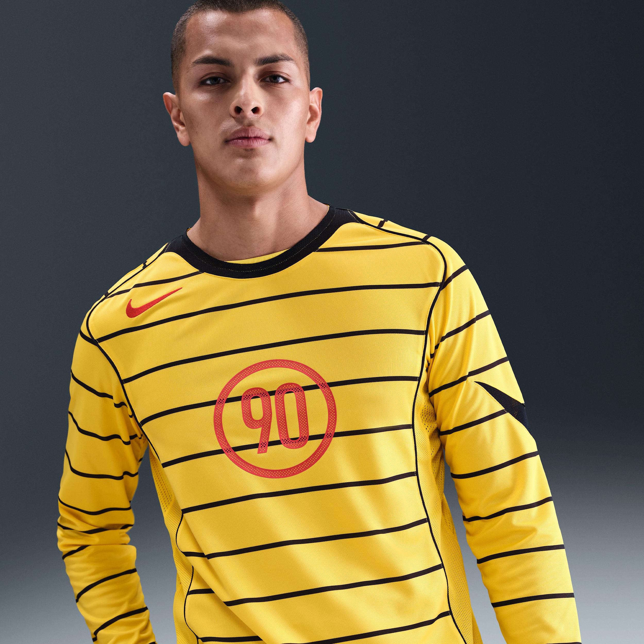 yellow dri fit long sleeve shirt