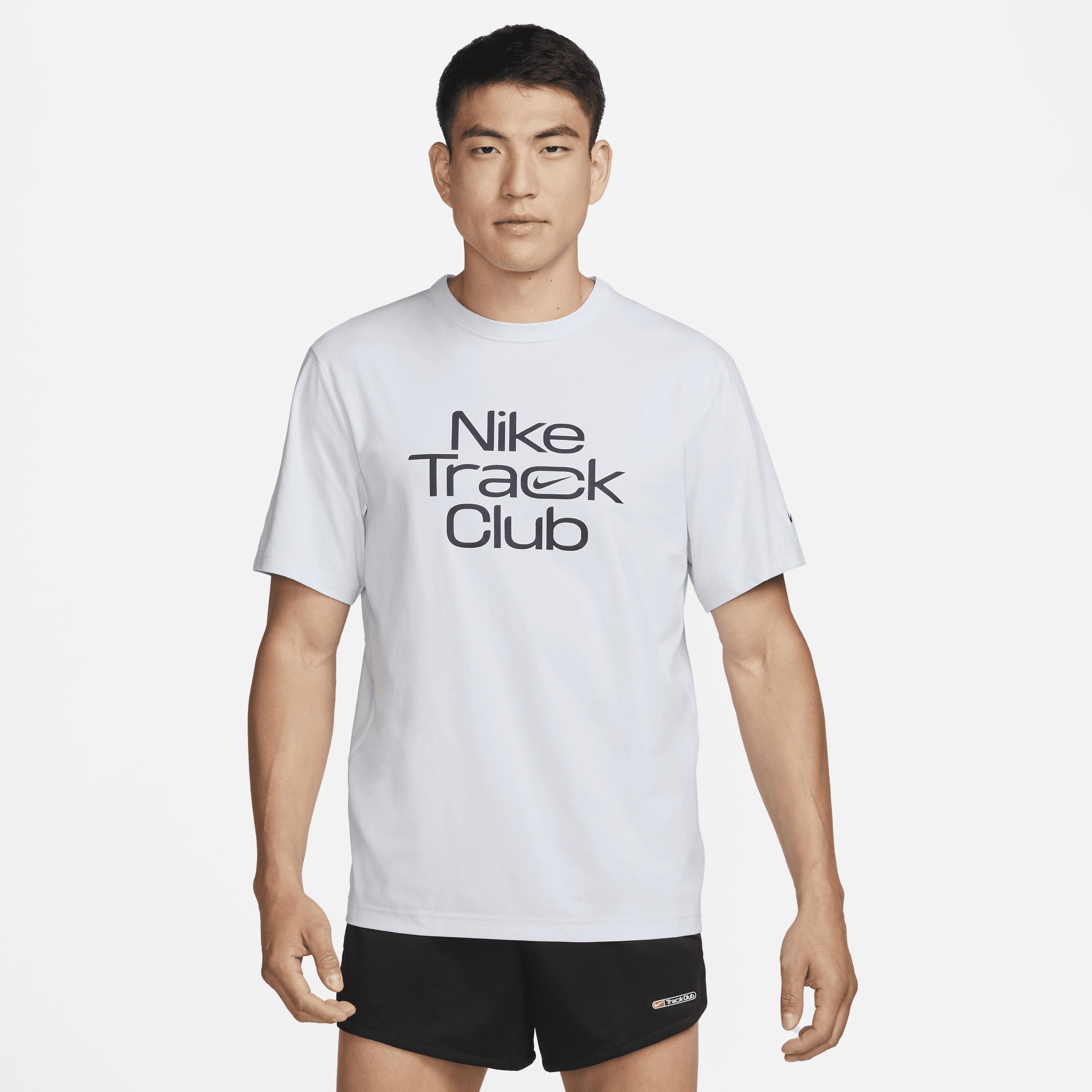 Nike Track Club Dri-fit Short-sleeve Running Top in White for Men | Lyst