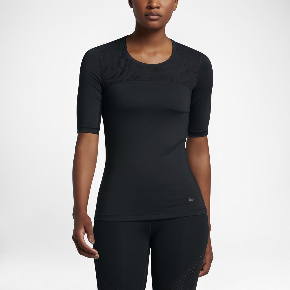 Nike Synthetic Pro Hypercool Women's Short Sleeve Training Top in  Black/Black (Black) | Lyst